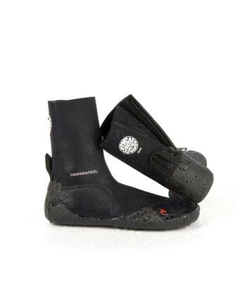 Chaussons de surf Garçon Dawn Patrol 3 mm bout rond zip latéral - Noir