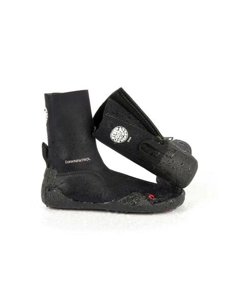Chaussons de surf Garçon Dawn Patrol 3 mm bout rond zip latéral - Noir