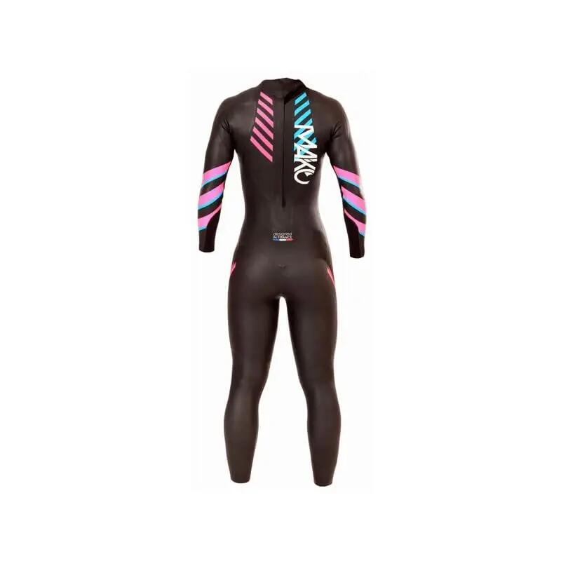Combinaison néoprène - triathlon - femme - naiad 3.0 - noir 3/4
