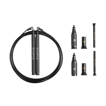 CrossLiftor Speed Rope Lestable - instelbare zwarte gewichtssnoer