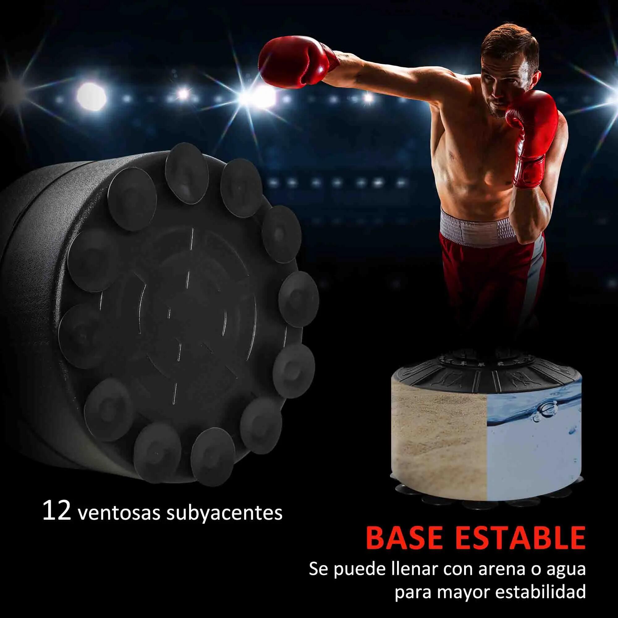Sac de frappe autoportant réglable en hauteur avec barre rotative à 360°, 2 ball 8/9