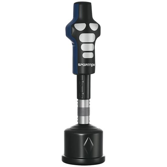 Mannequin de boxe, autoportant, réglable en hauteur, base lestée, cuir synthétiq