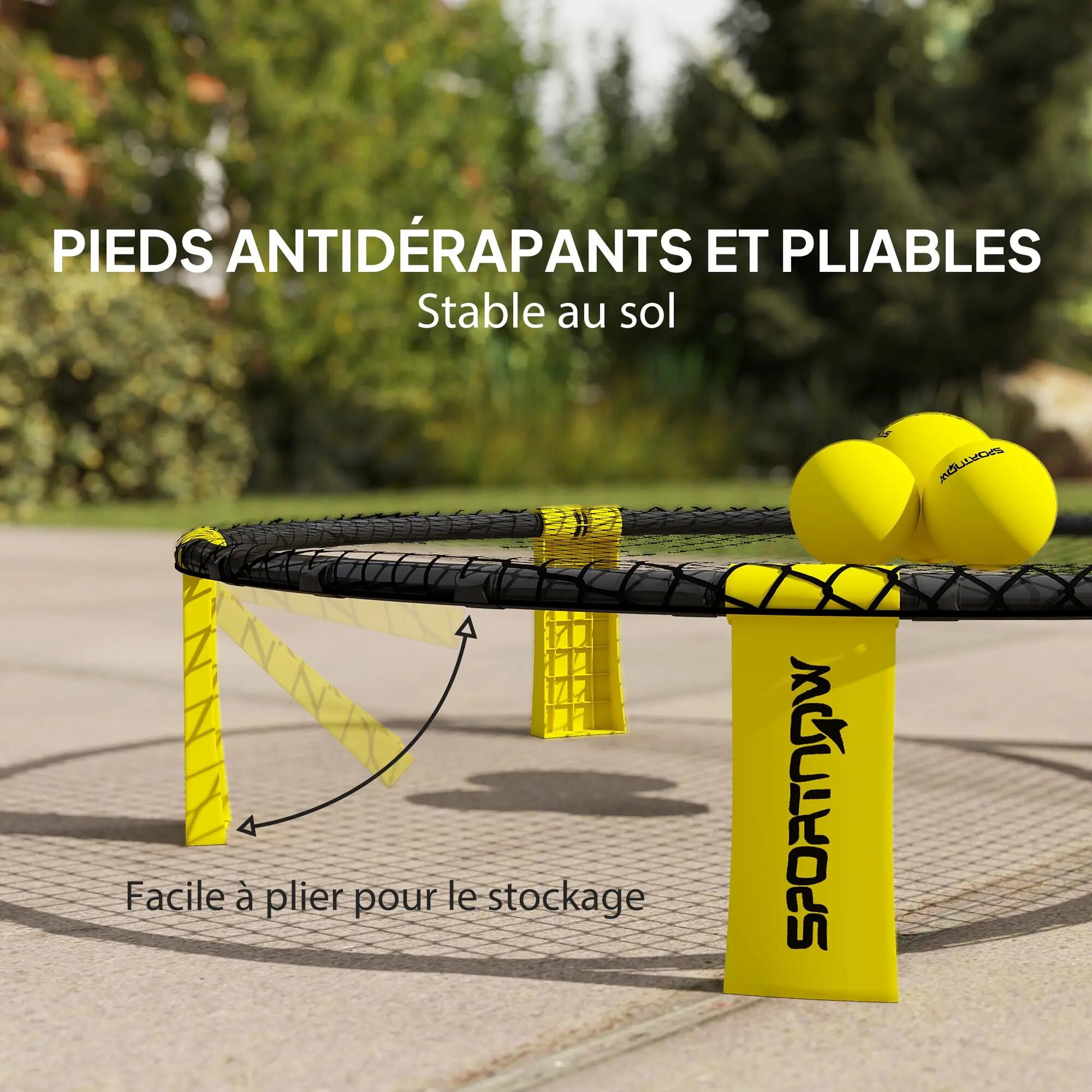 Jeu de plage Spikeball - set complet avec sac transport - noir jaune 5/5