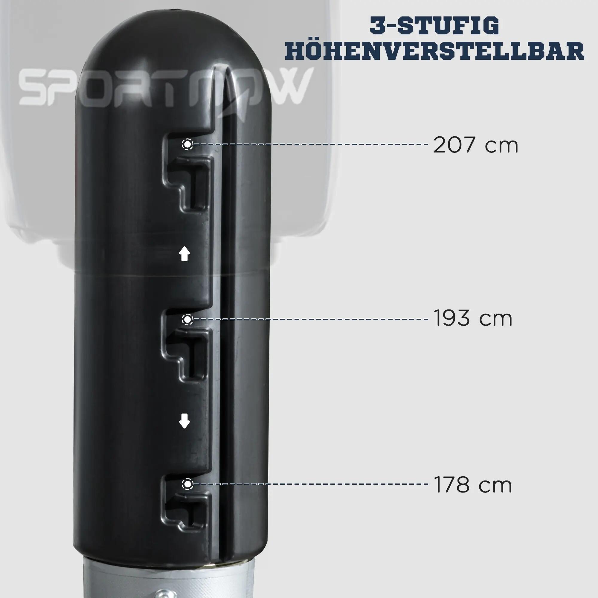 Mannequin de boxe, autoportant, réglable en hauteur, base lestée, cuir synthétiq 7/9