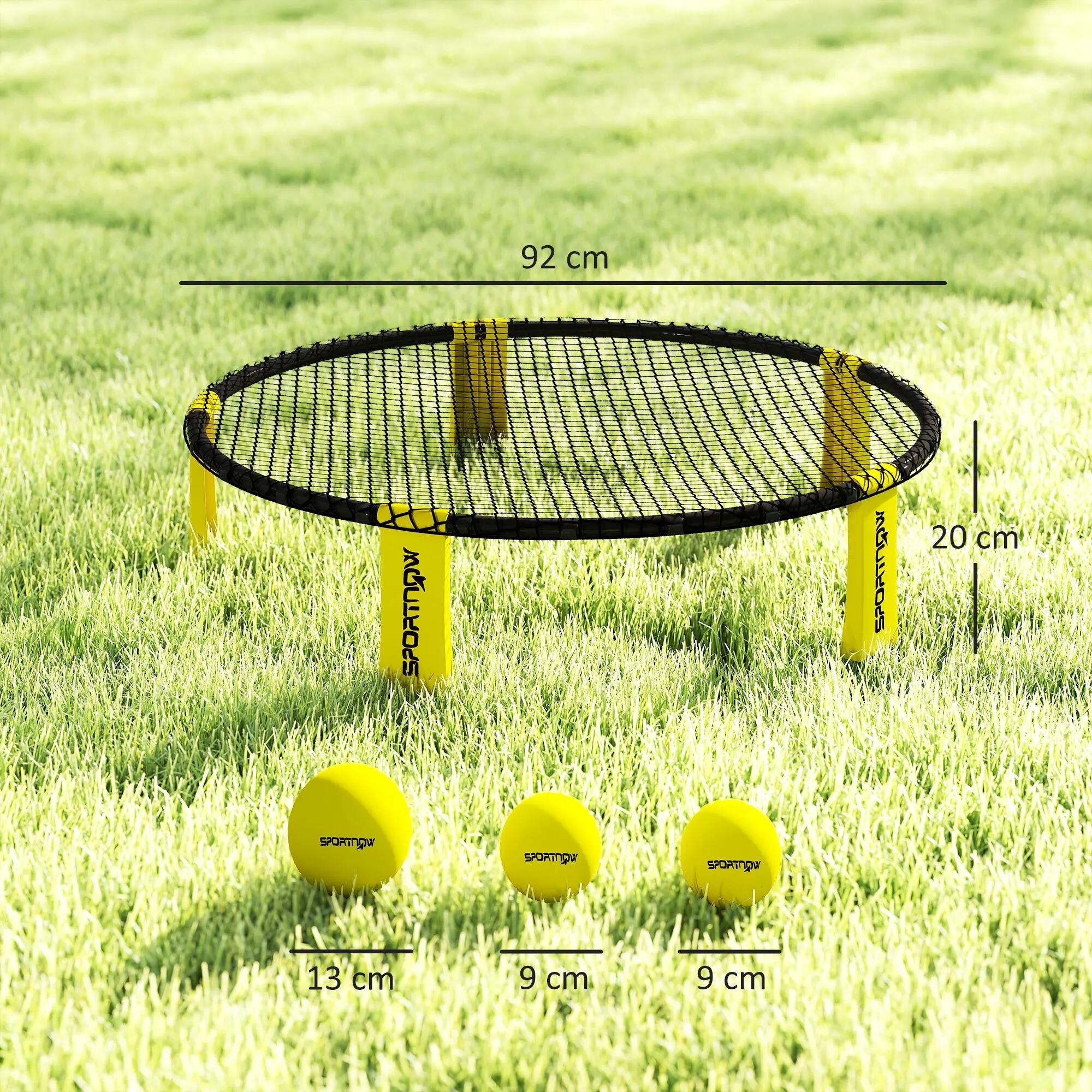 Jeu de plage Spikeball - set complet avec sac transport - noir jaune 3/5