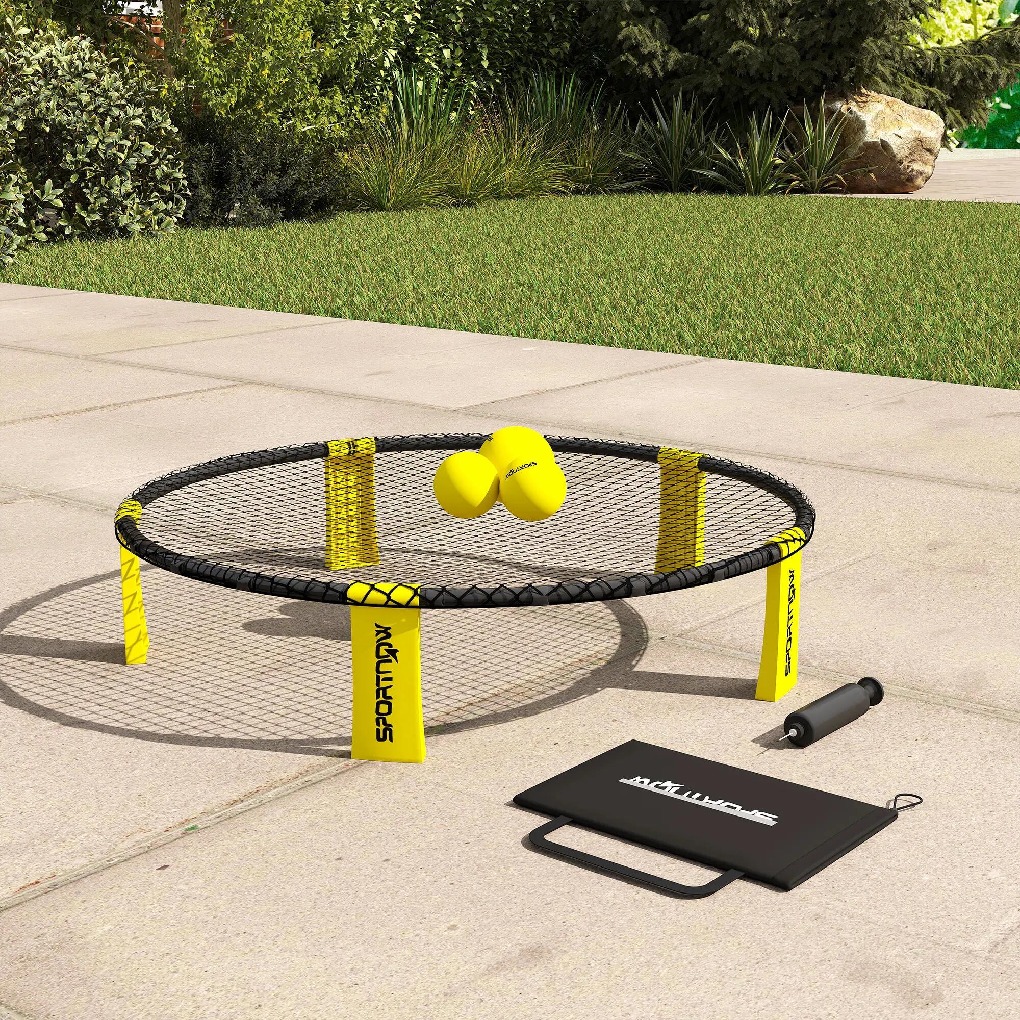 Jeu de plage Spikeball - set complet avec sac transport - noir jaune 2/5