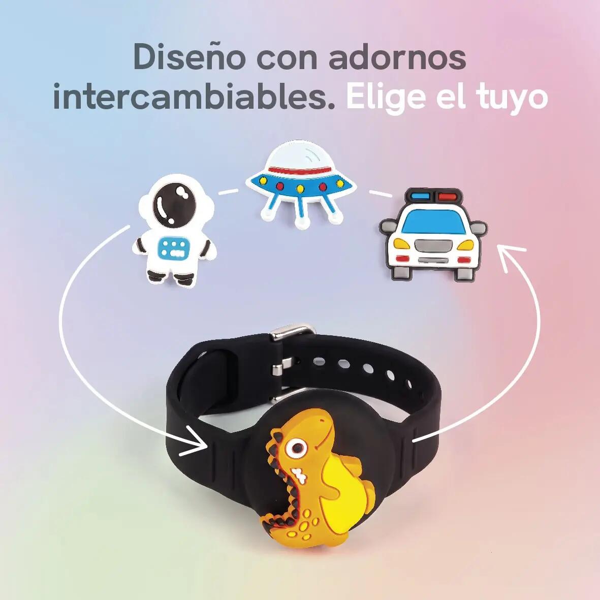 Pulsera Localizadora para Niñ@s con Rastreador Dual iOS/Android · Negra 5/6