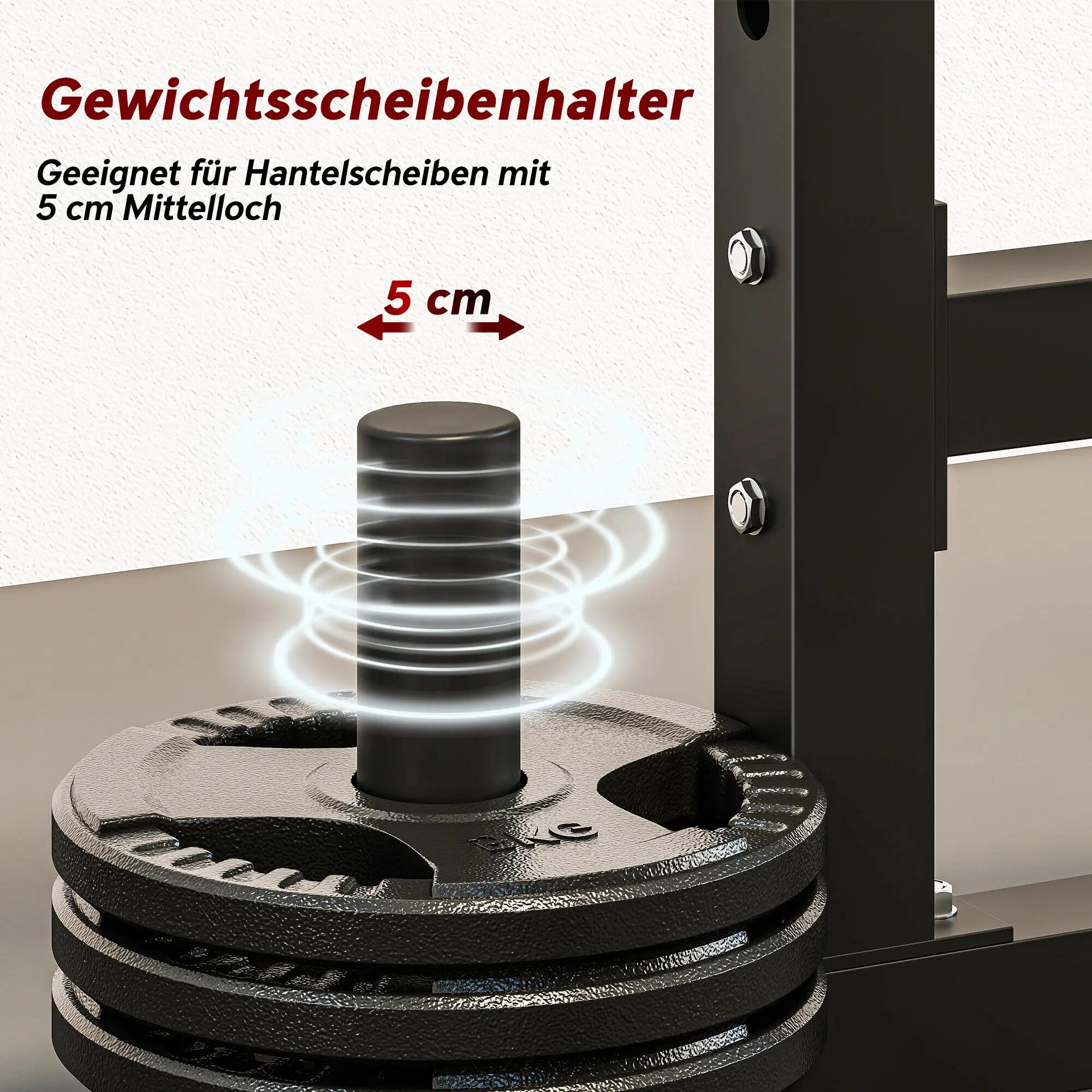 Support à disques de musculation à 2 niveaux, en acier, supportant jusqu'à 300 k 9/9