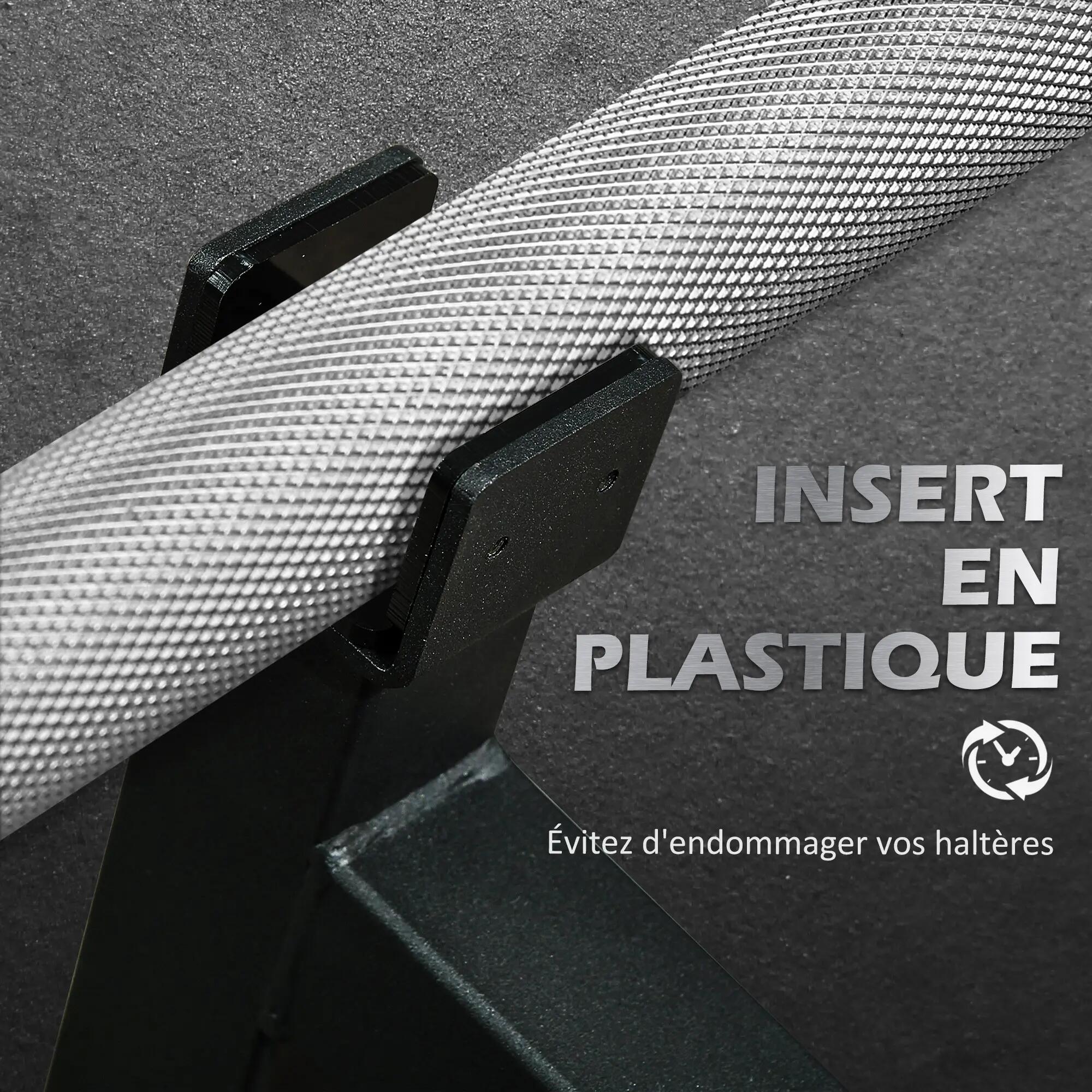 Cric d'haltères supports de barbell en acier avec poignée antidérapante pour mus 8/9