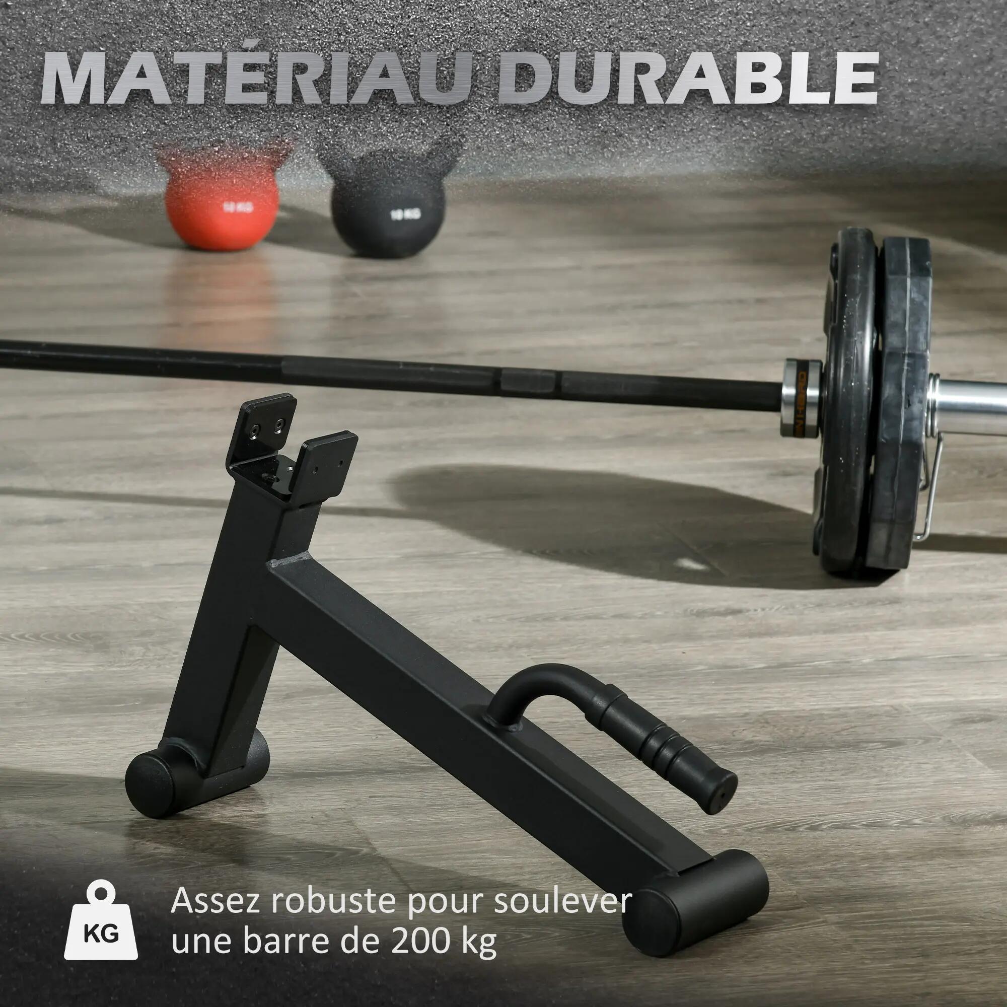 Cric d'haltères supports de barbell en acier avec poignée antidérapante pour mus 7/9