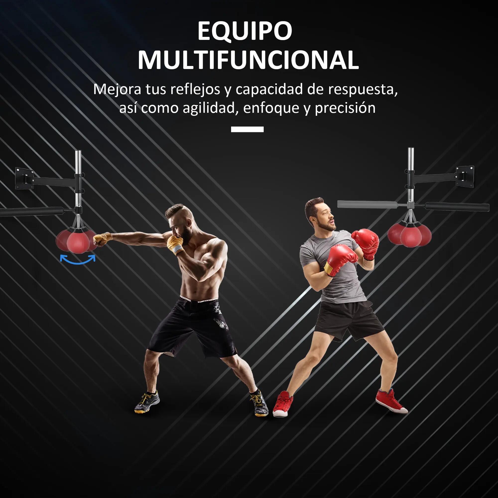 Ballon de frappe mural, réglable en hauteur, avec barre rotative et gonfleur, po 6/9