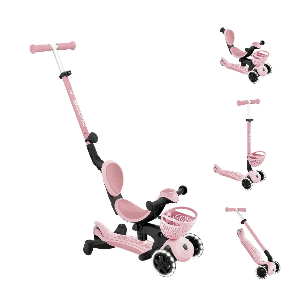 Trottinette évolutive GO-UP BABY LIGHTS 360 - Rose pastel 4/6