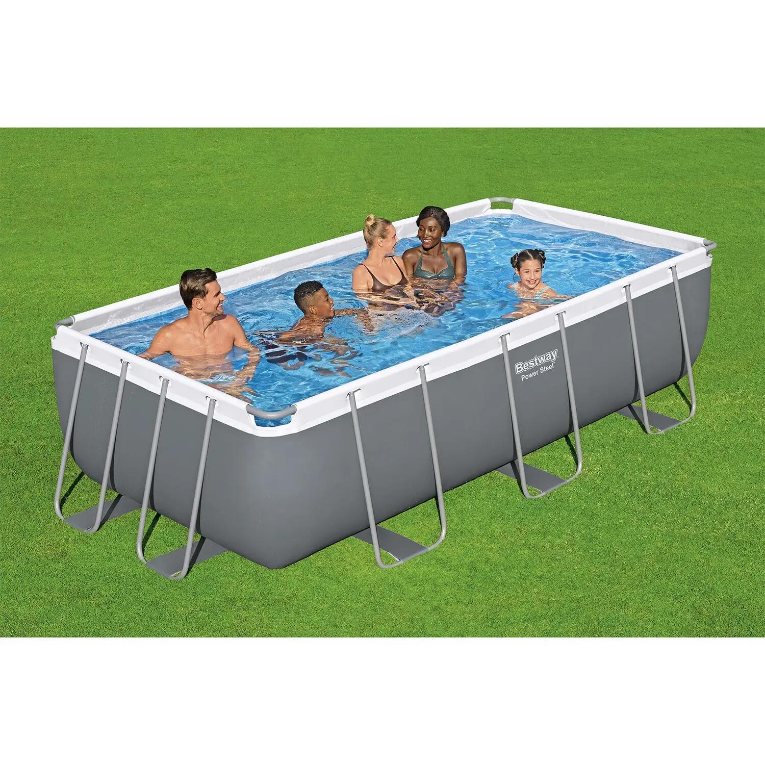 Piscina piscine Steel Pro 404 x 201 x 100 cm, Grigio 6/6