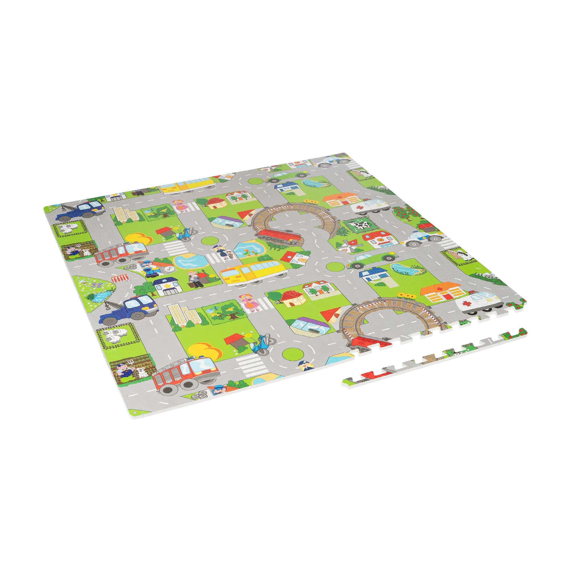 Mata edukacyjna dla niemowląt piankowa puzzle 120x120 cm samochody Rebel 3/6