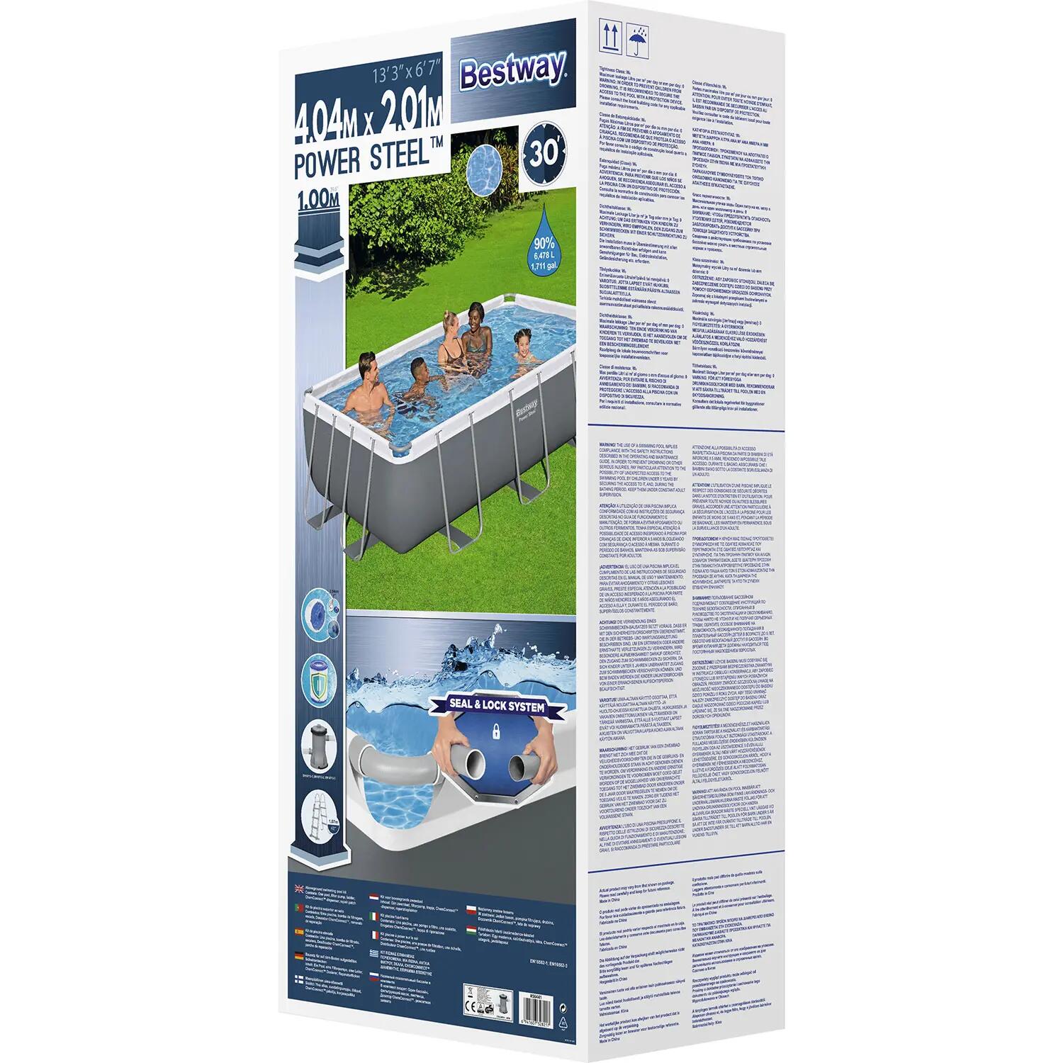 Piscina piscine Steel Pro 404 x 201 x 100 cm, Grigio 2/6