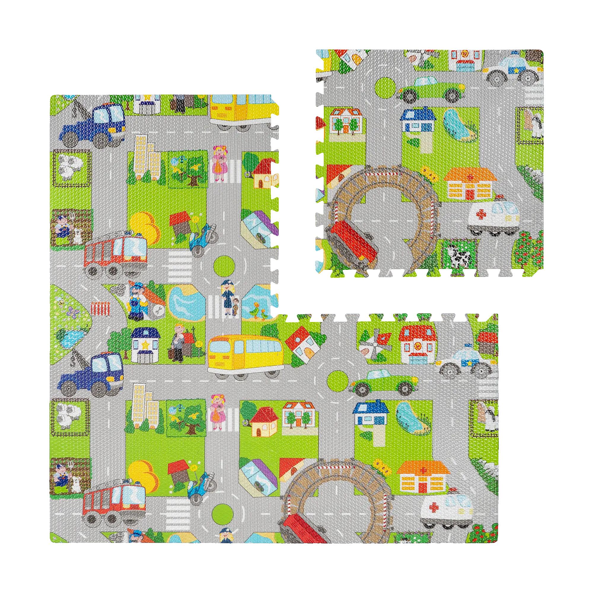 Mata edukacyjna dla niemowląt piankowa puzzle 120x120 cm samochody Rebel 2/6