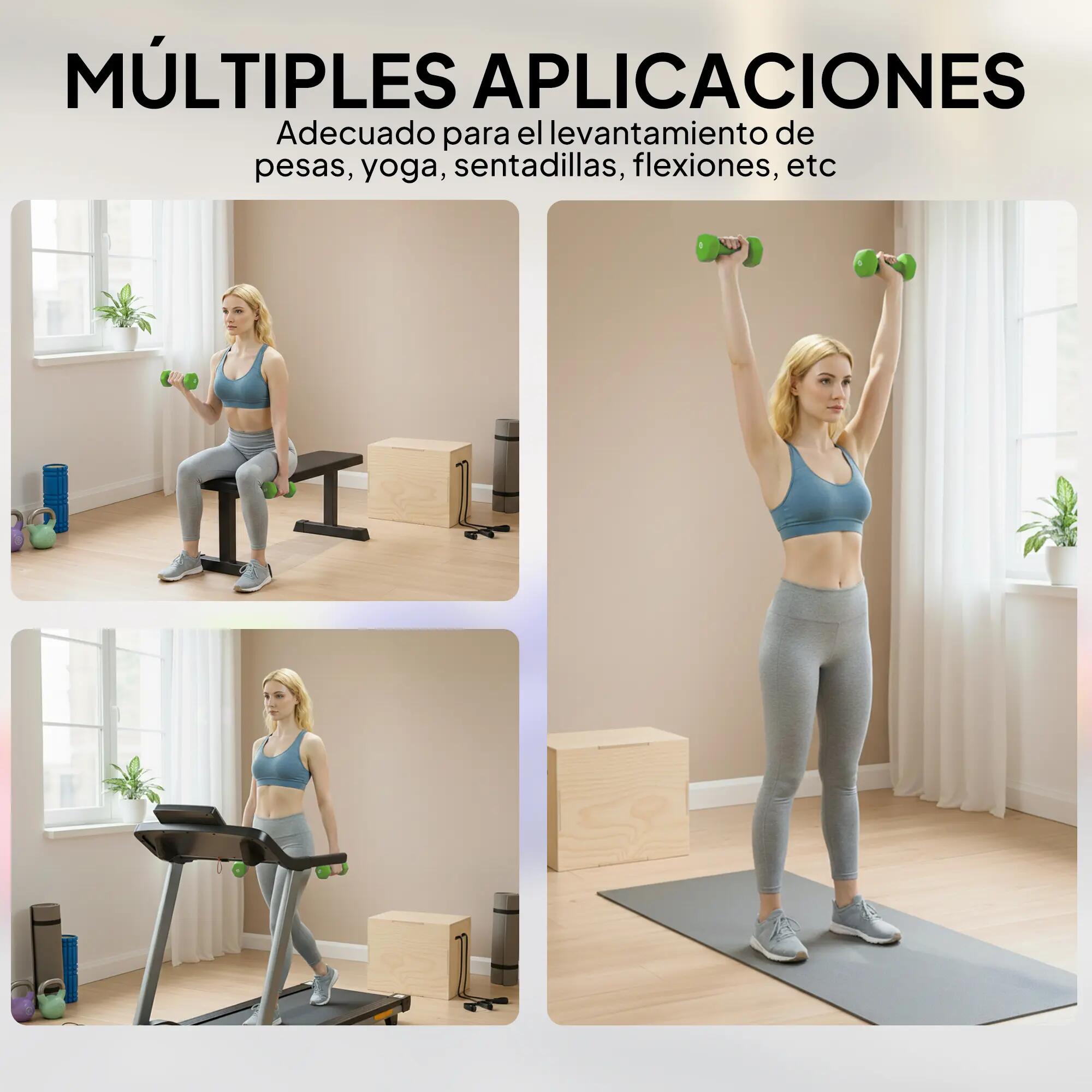 Ensemble de 8 haltères hexagonales 20 kg (4 paires : 4 kg, 3 kg, 2 kg et 1 kg). 6/9