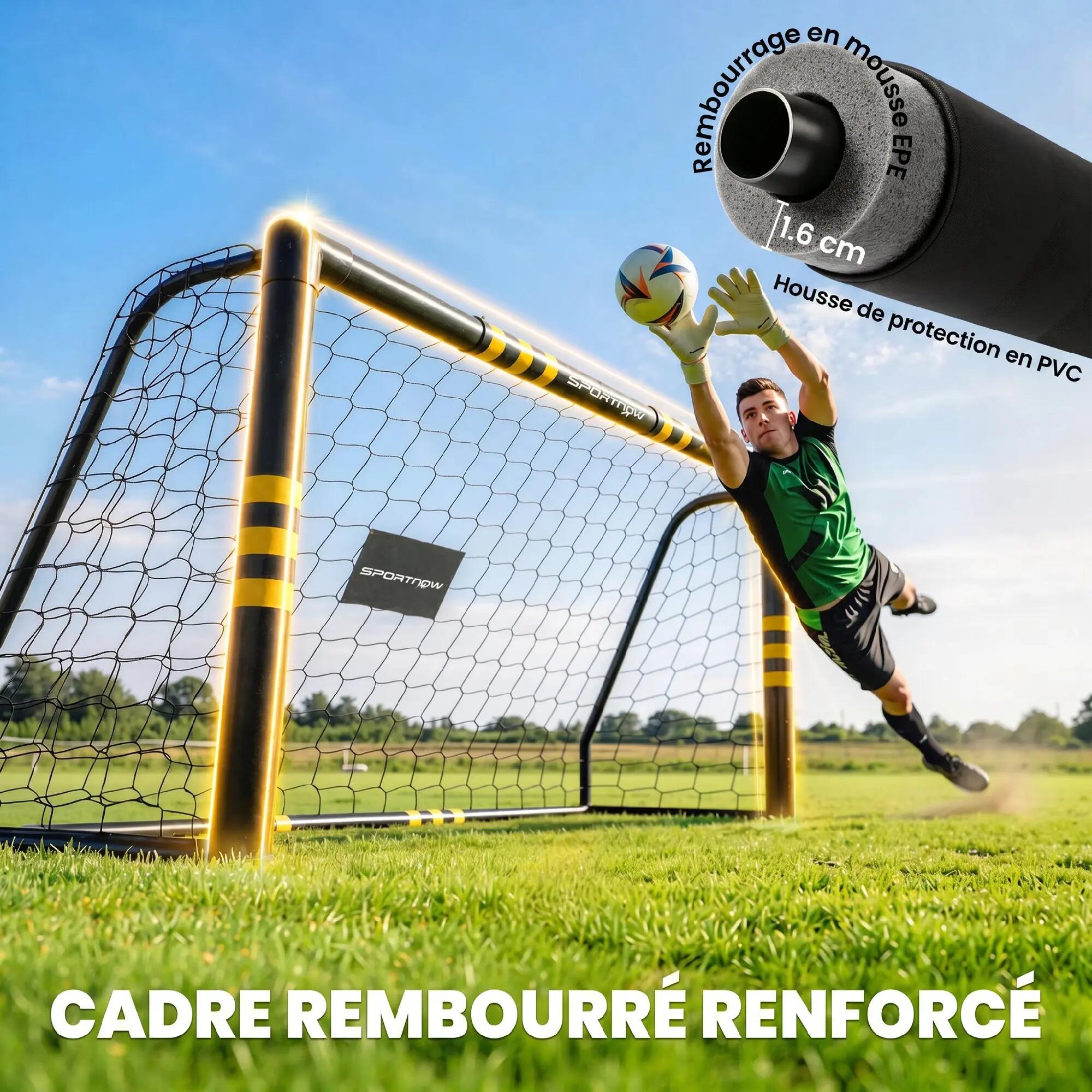 But de football - cage de foot dim. 1,8L x 1,2H m - métal moussé 5/5