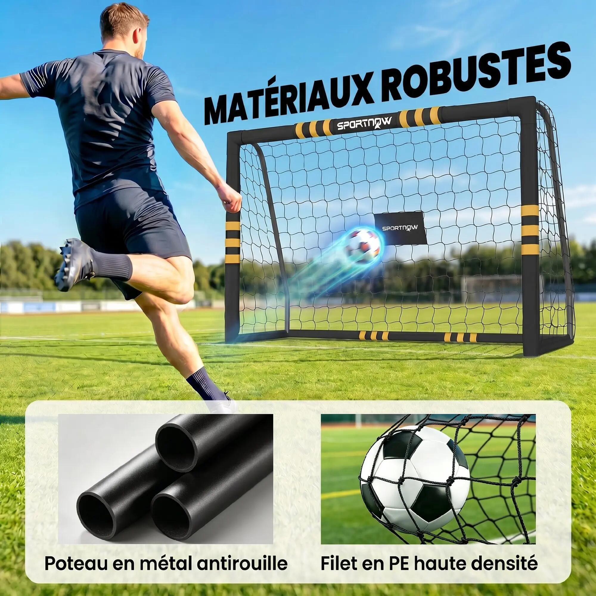 But de football - cage de foot dim. 1,8L x 1,2H m - métal moussé 4/5
