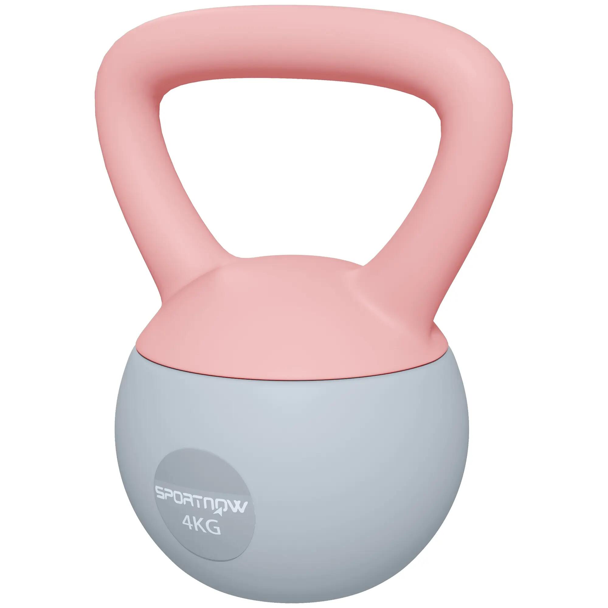Kettlebell de 4 kg rempli de sable métallique et doté d'une poignée antidérapant 2/9