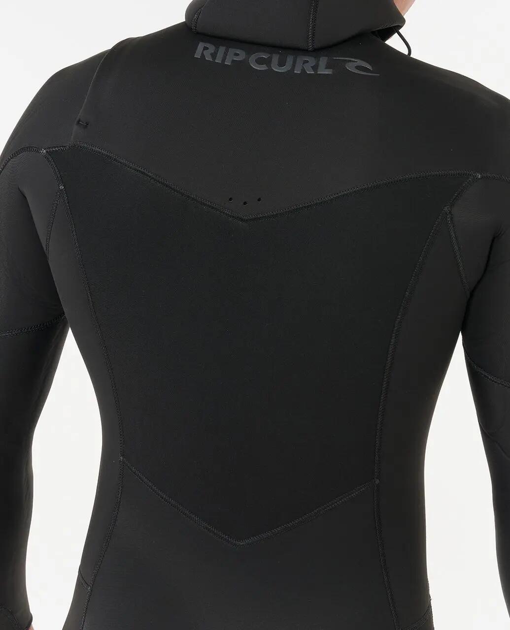 Surfwetsuit Heren Dawn Patrol 6/4 mm met capuchon met borstrits - Noir 5/6