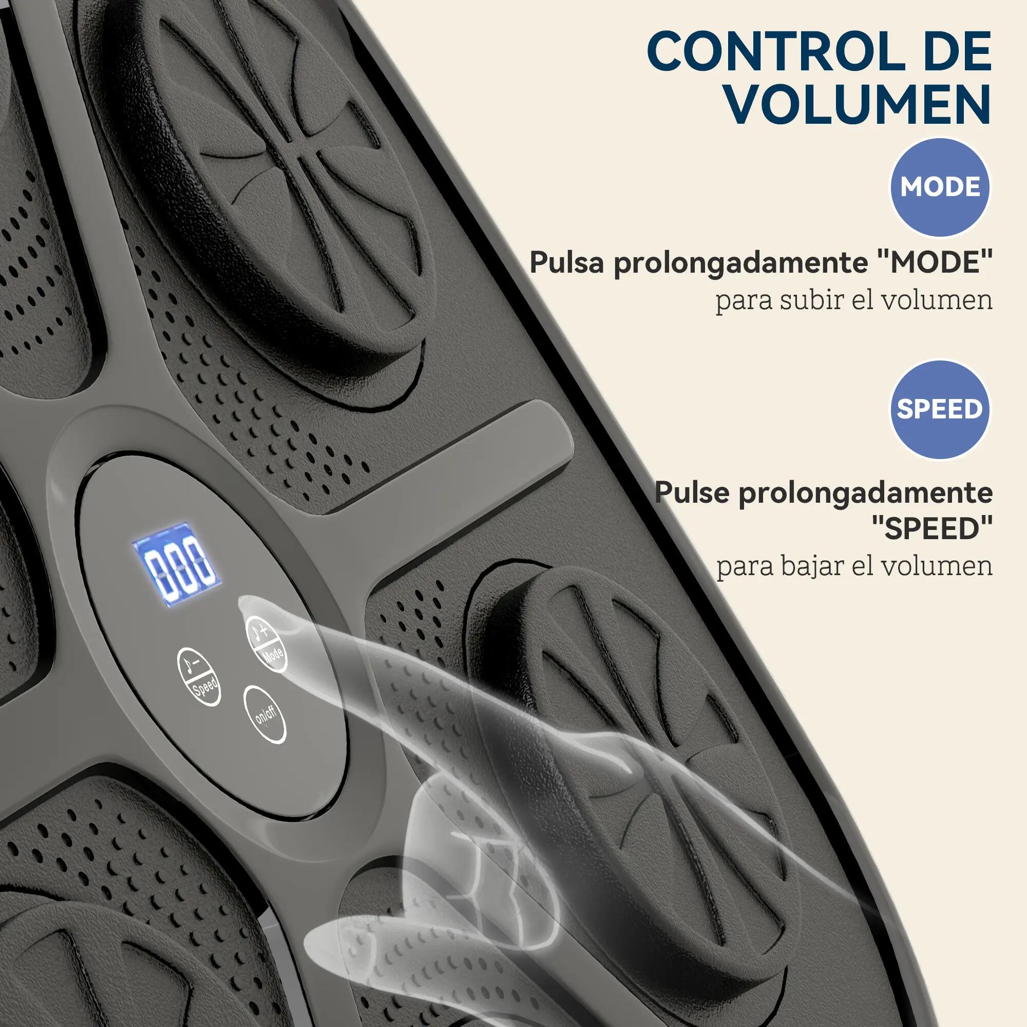 Salle de boxe musicale murale avec 9 modes de vitesse, gants, connexion Bluetoot 9/9