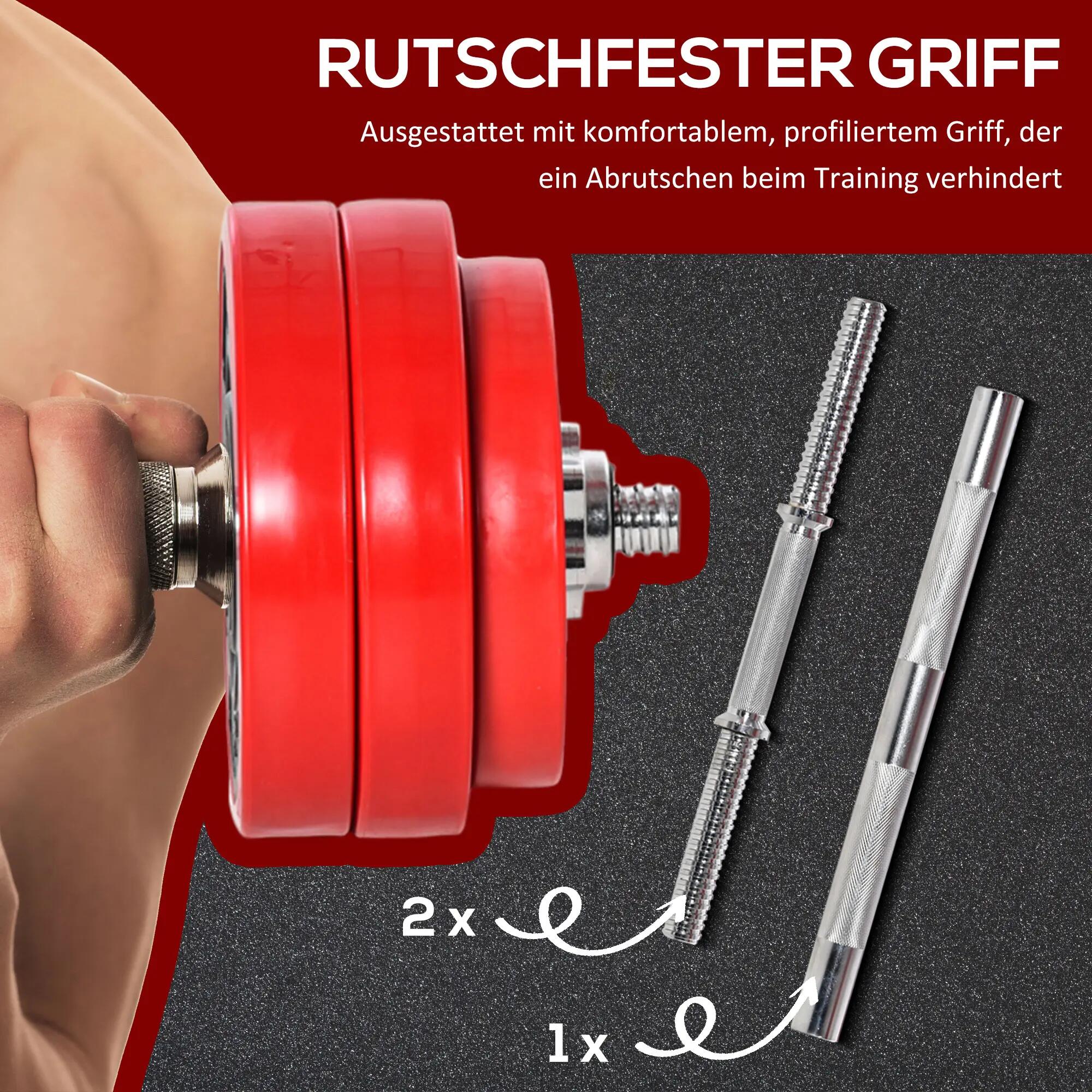Ensemble d'haltères de 30 kg, haltères et barres réglables 2 en 1, musculation p 9/9