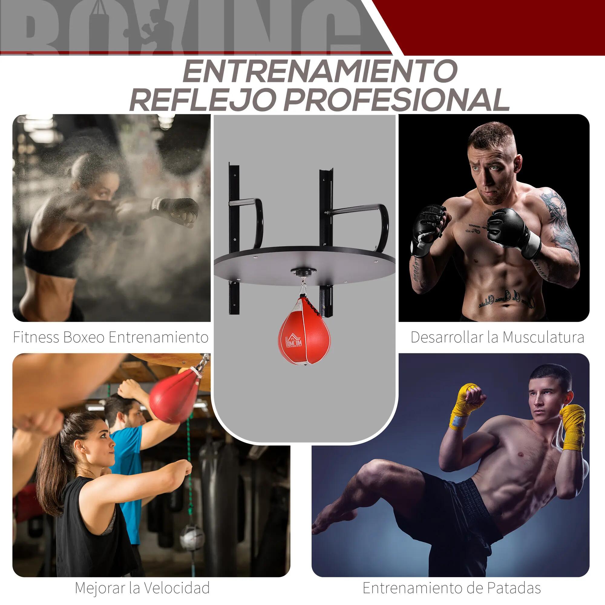 Poire de boxe avec support mural rotatif pour l'entraînement technique et les ré 7/9