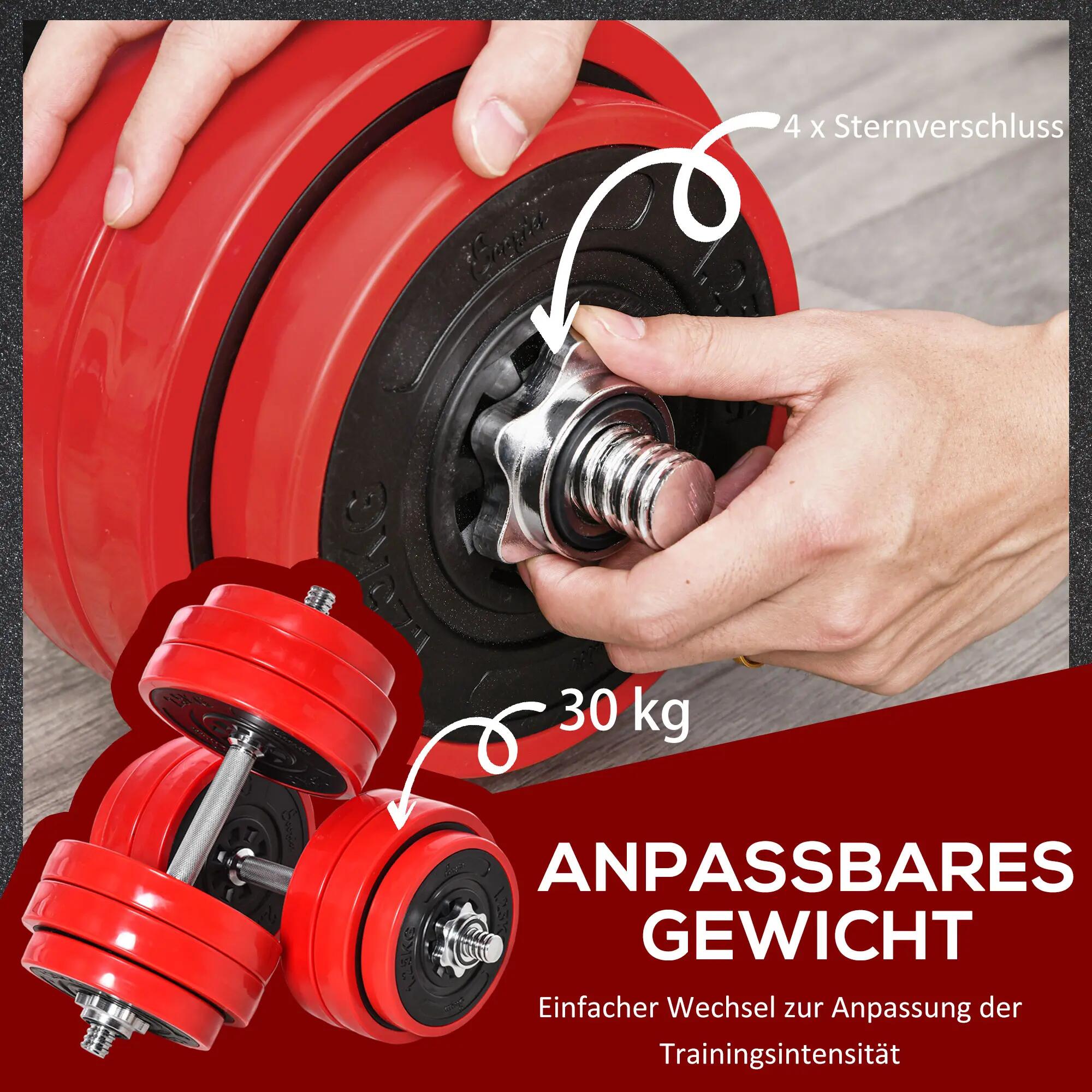 Ensemble d'haltères de 30 kg, haltères et barres réglables 2 en 1, musculation p 8/9