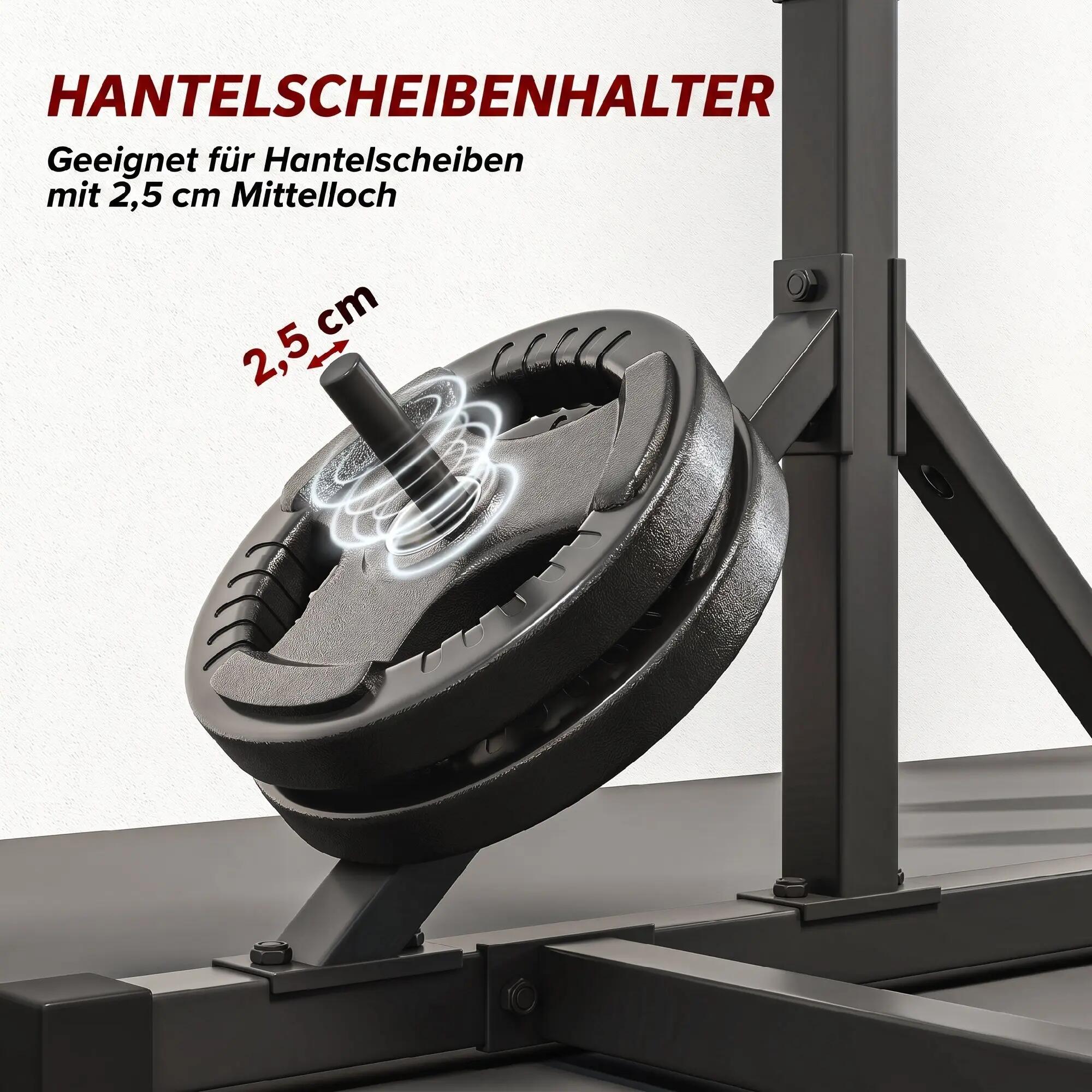 Tour de musculation autoportante avec supports pour haltères, en acier, supporta 9/9