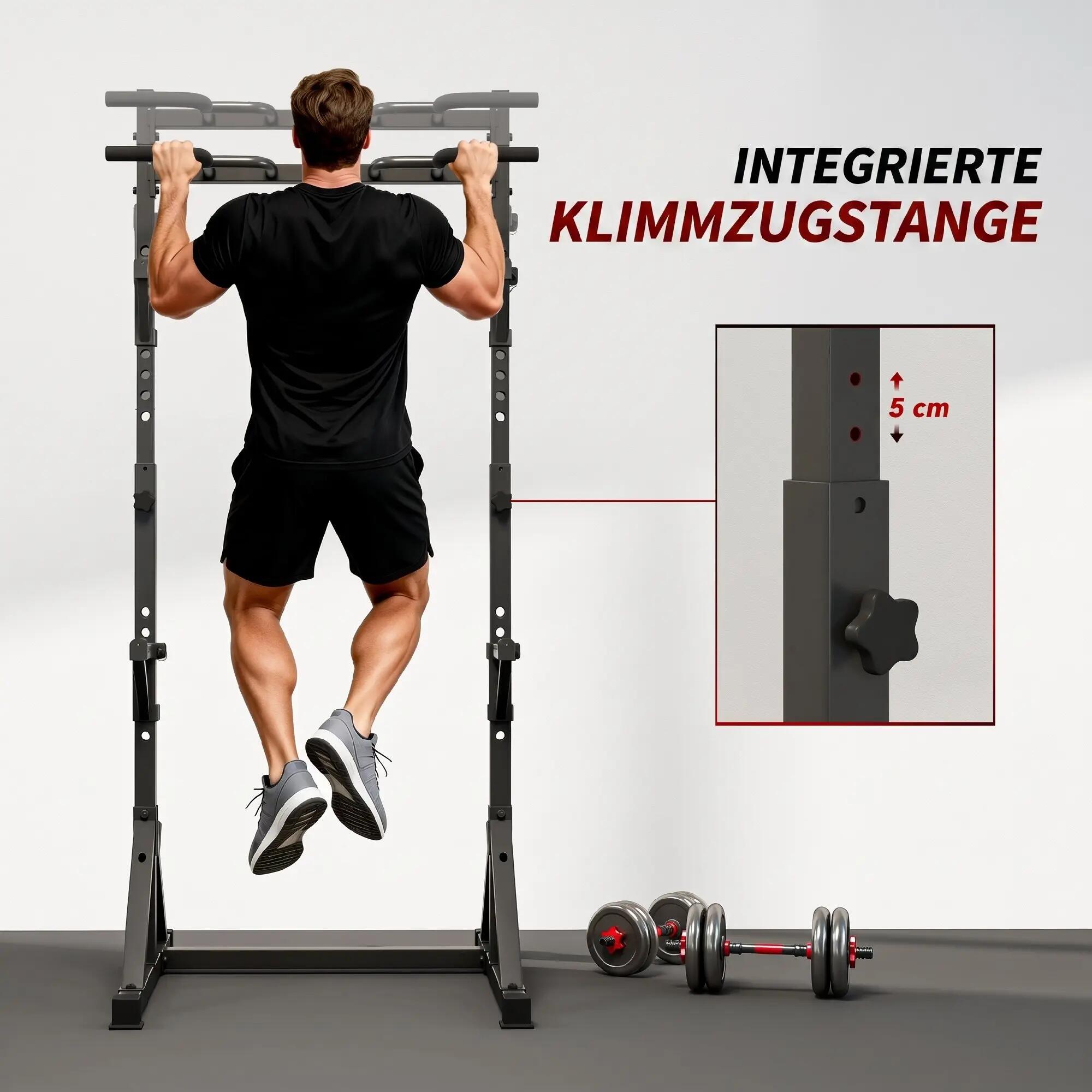 Tour de musculation autoportante avec supports pour haltères, en acier, supporta 8/9
