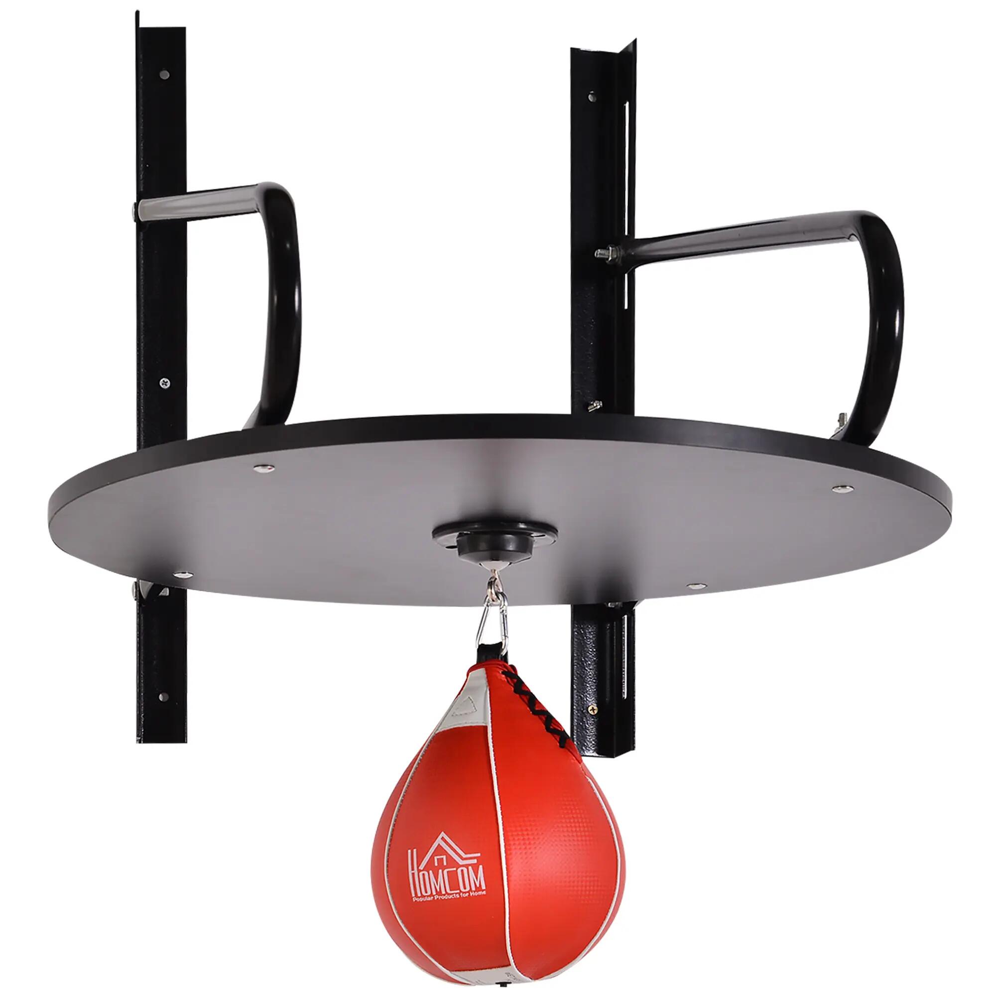 Punching Ball Poire de Vitesse Boxe avec Support Plateau tournant + Pompe en boi 2/9