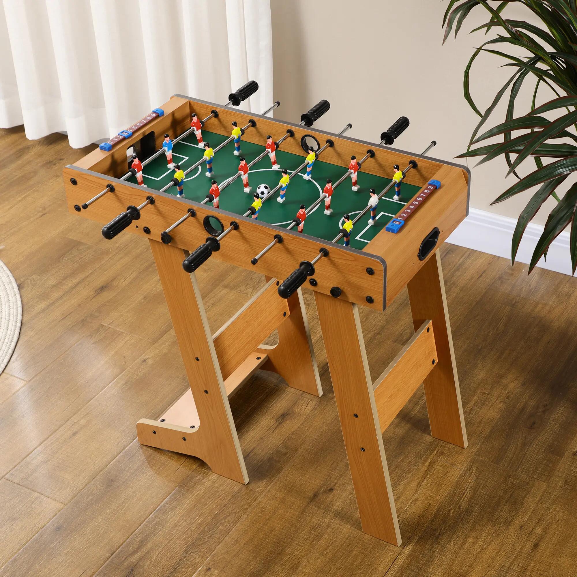 Babyfoot pliable - 18 joueurs, 2 ballons, 3 + 3 poignées, compteur - bois 2/5