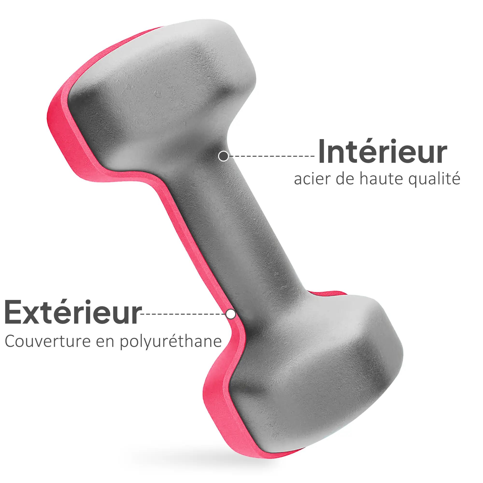Ensemble d'haltères hexagonaux total 20 kg lot de 8 haltères courts de gym avec 9/9