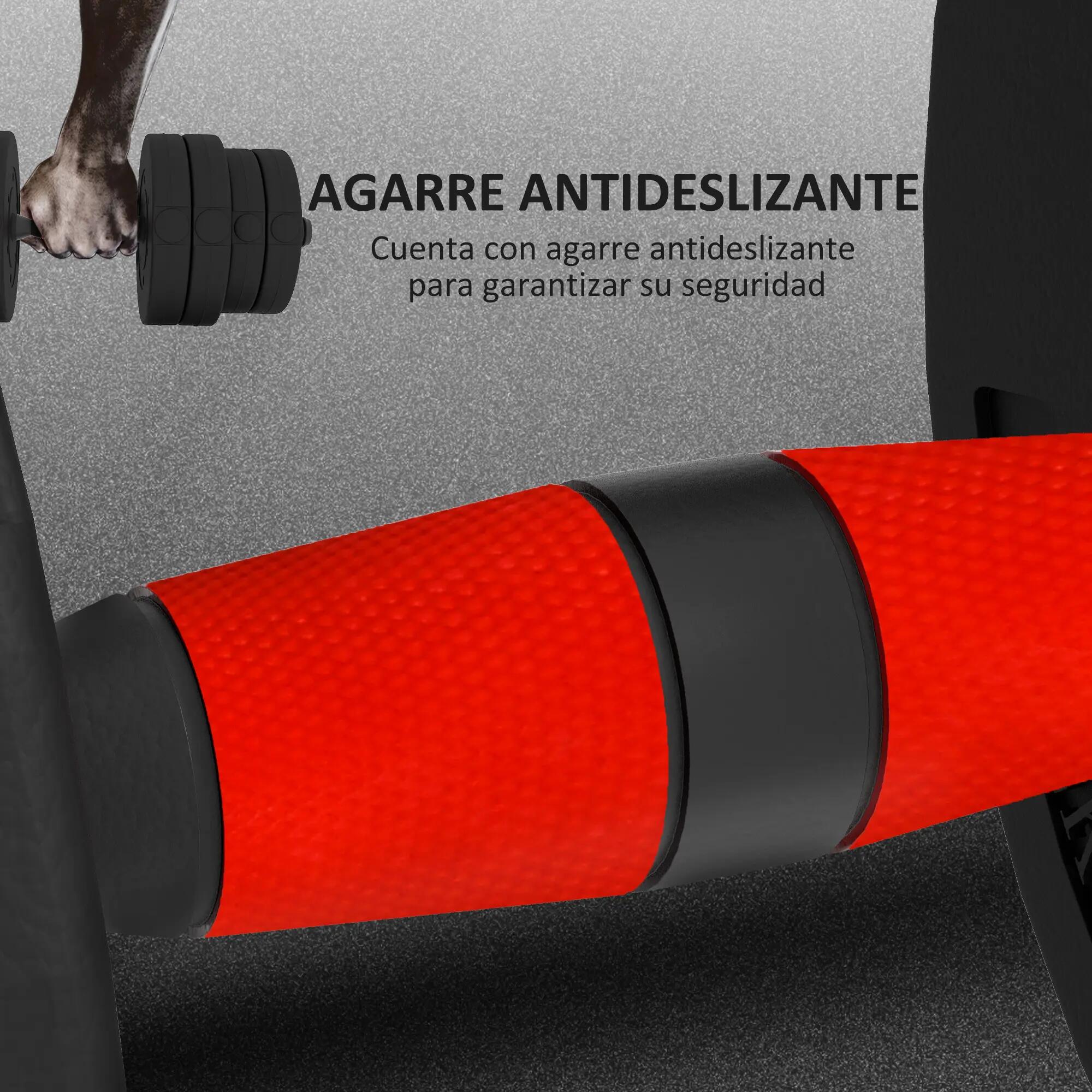Haltères réglables 2 en 1 de 30 kg avec barres de connexion et poignées antidéra 7/9