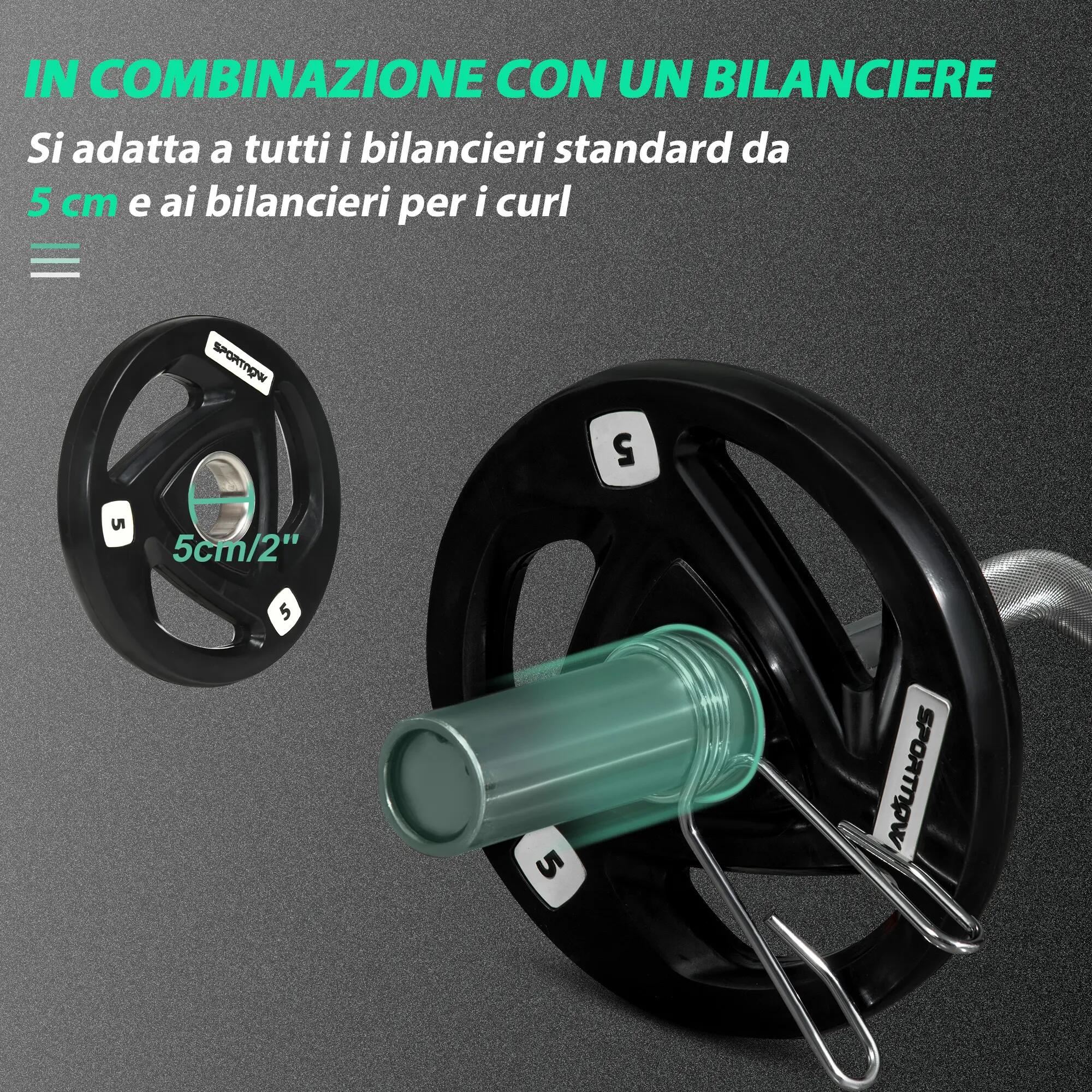 Ensemble de 2 disques de poids en acier avec revêtement en caoutchouc pour barre 7/9