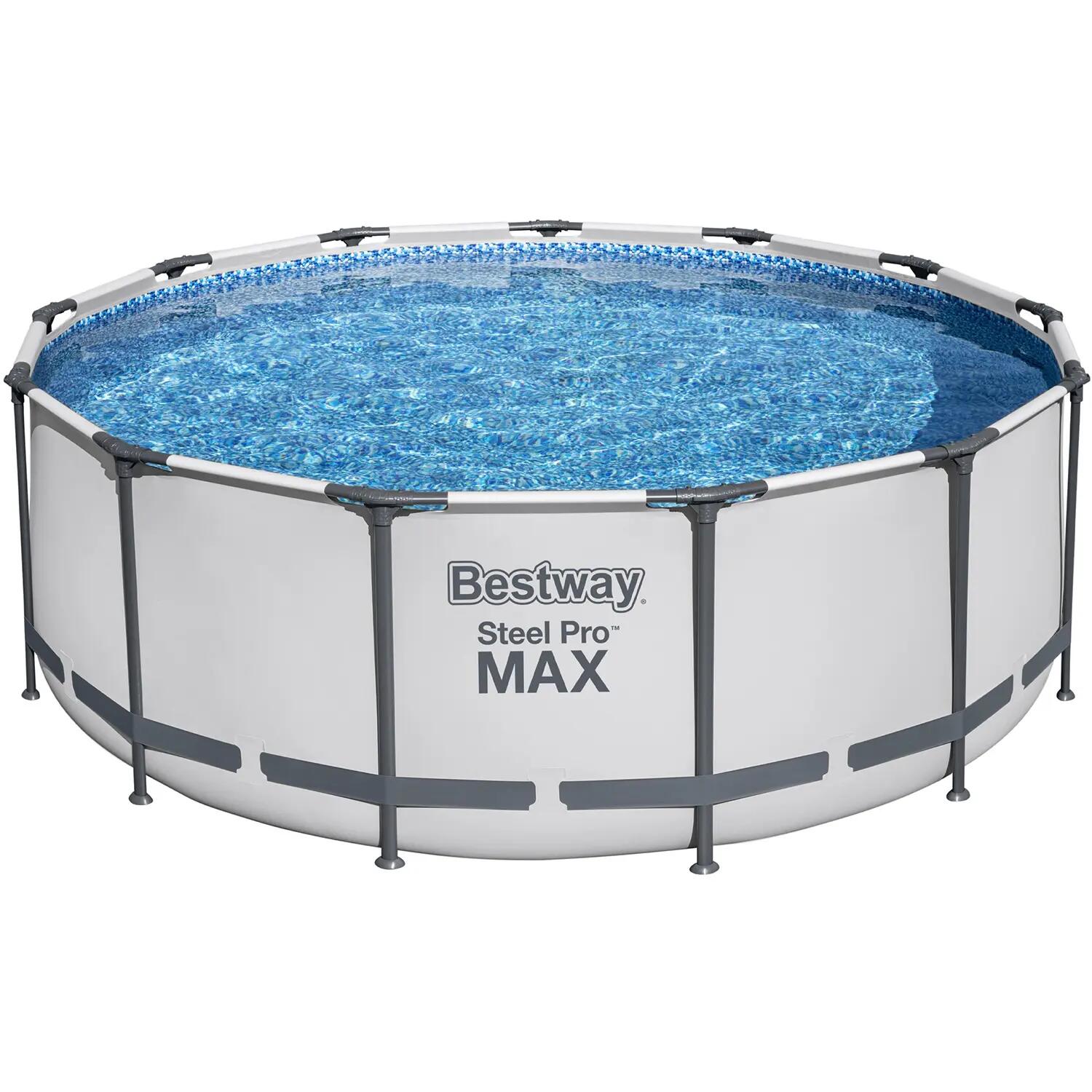 Bestway Zwembad set Steel Pro MAX Licht grijs 1/6