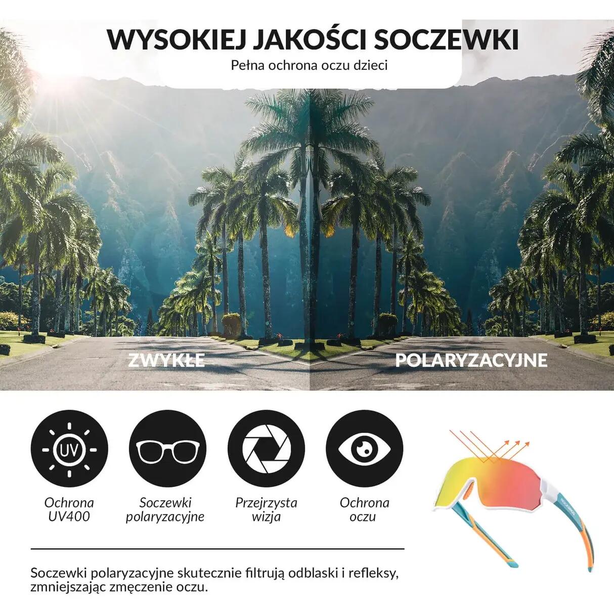 Dziecięce Okulary Rowerowe Polaryzacyjne -ROCKBROS 14110009003 5/5