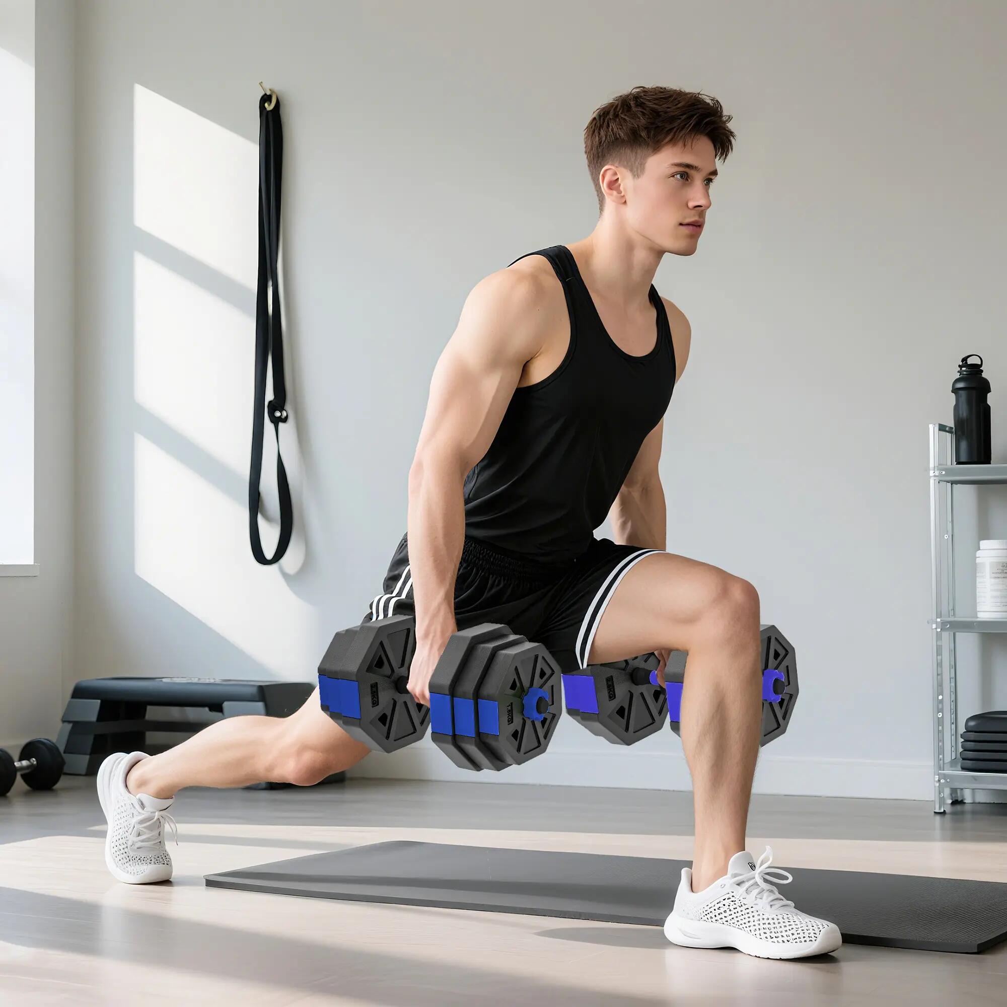 Ensemble haltères musculation 4-en-1 - Haltères, kettlebell, push-up 2/5