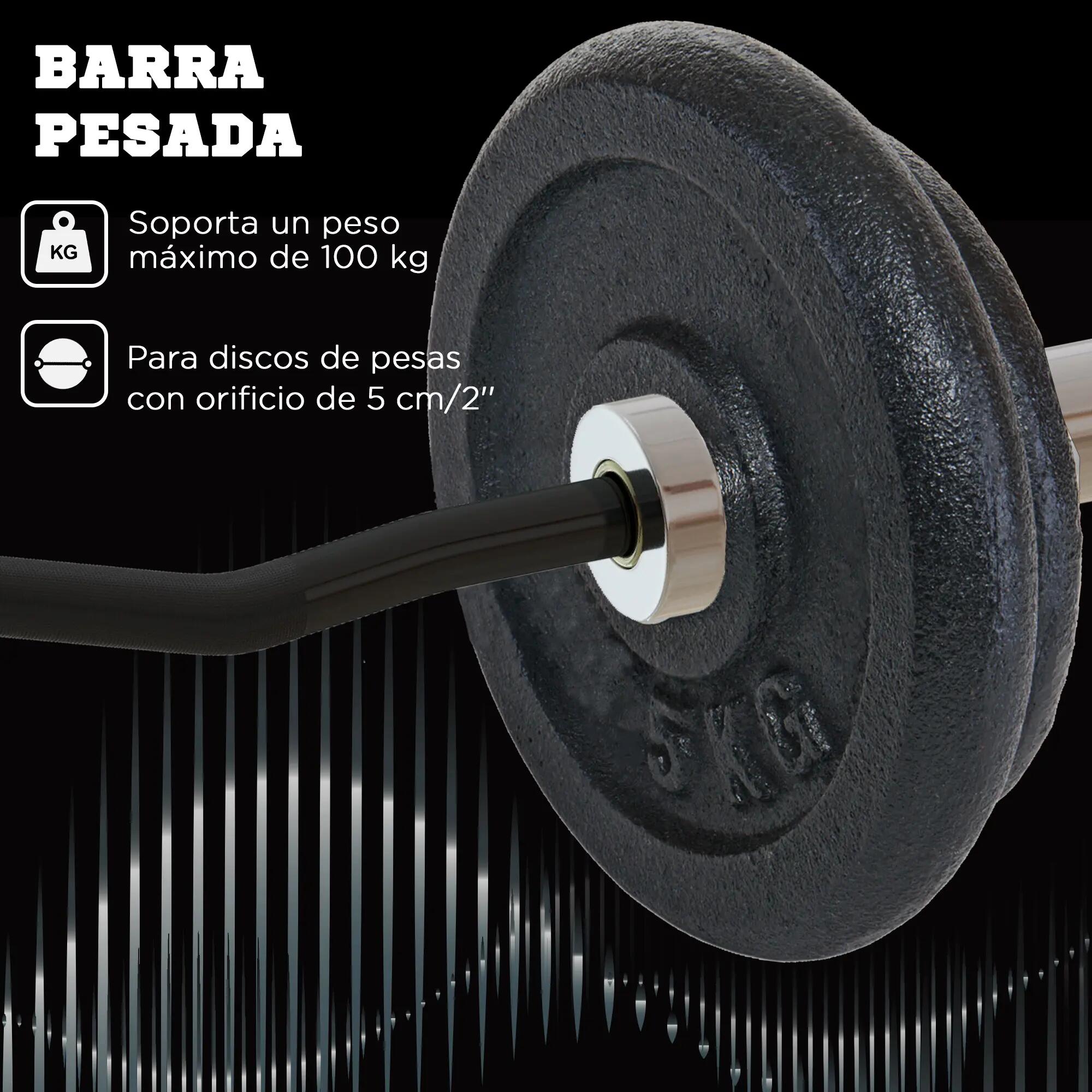 Barre de musculation en acier de 120 cm, barre EZ Curl avec 2 pinces, capacité d 7/9