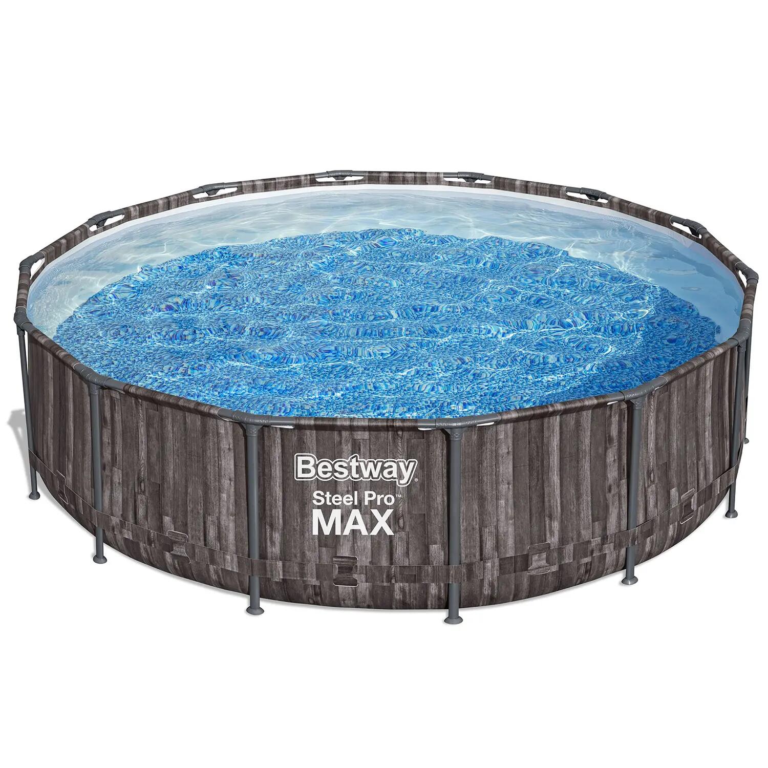 Piscina desmontable Bestway Steel Pro Max 427 diseño de madera marrón 6/6