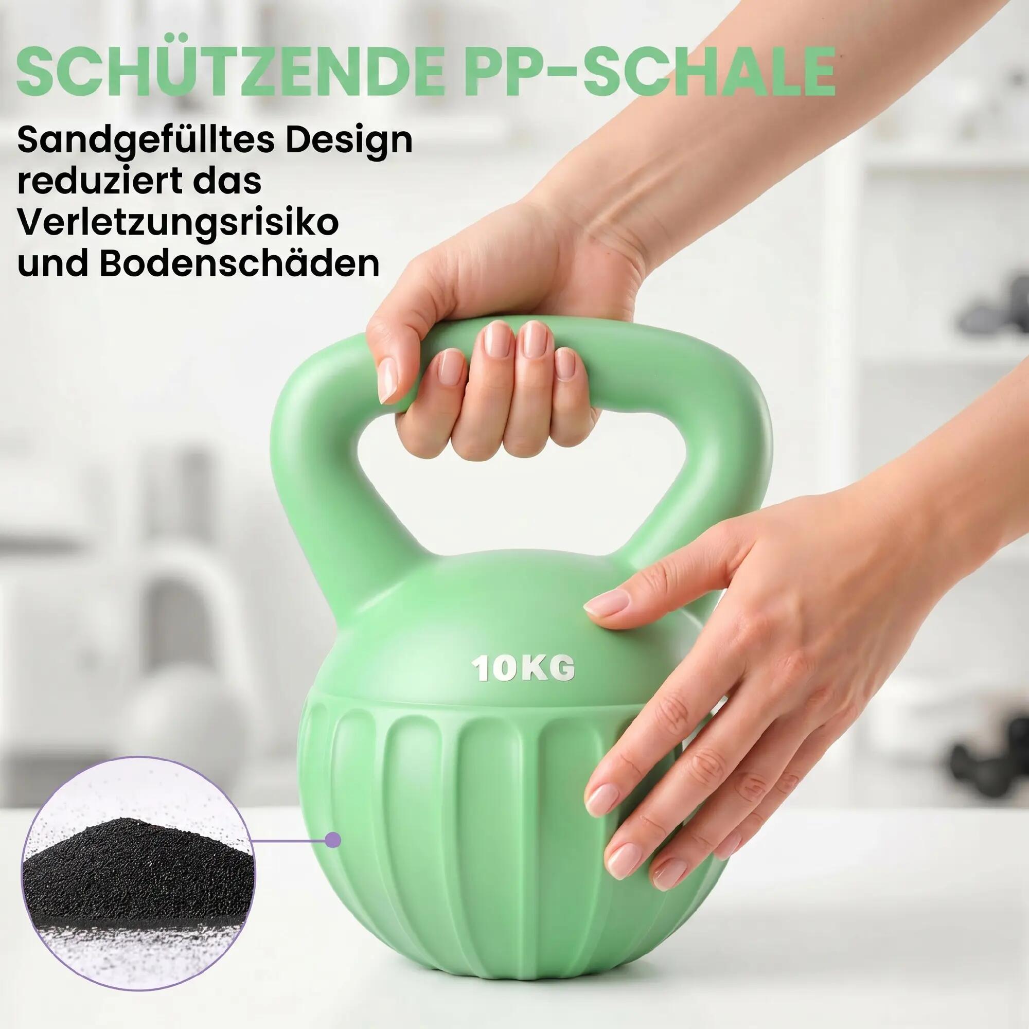 Kettlebell de 6 kg lesté de sable, idéal pour les débutants, musculation à domic 7/9