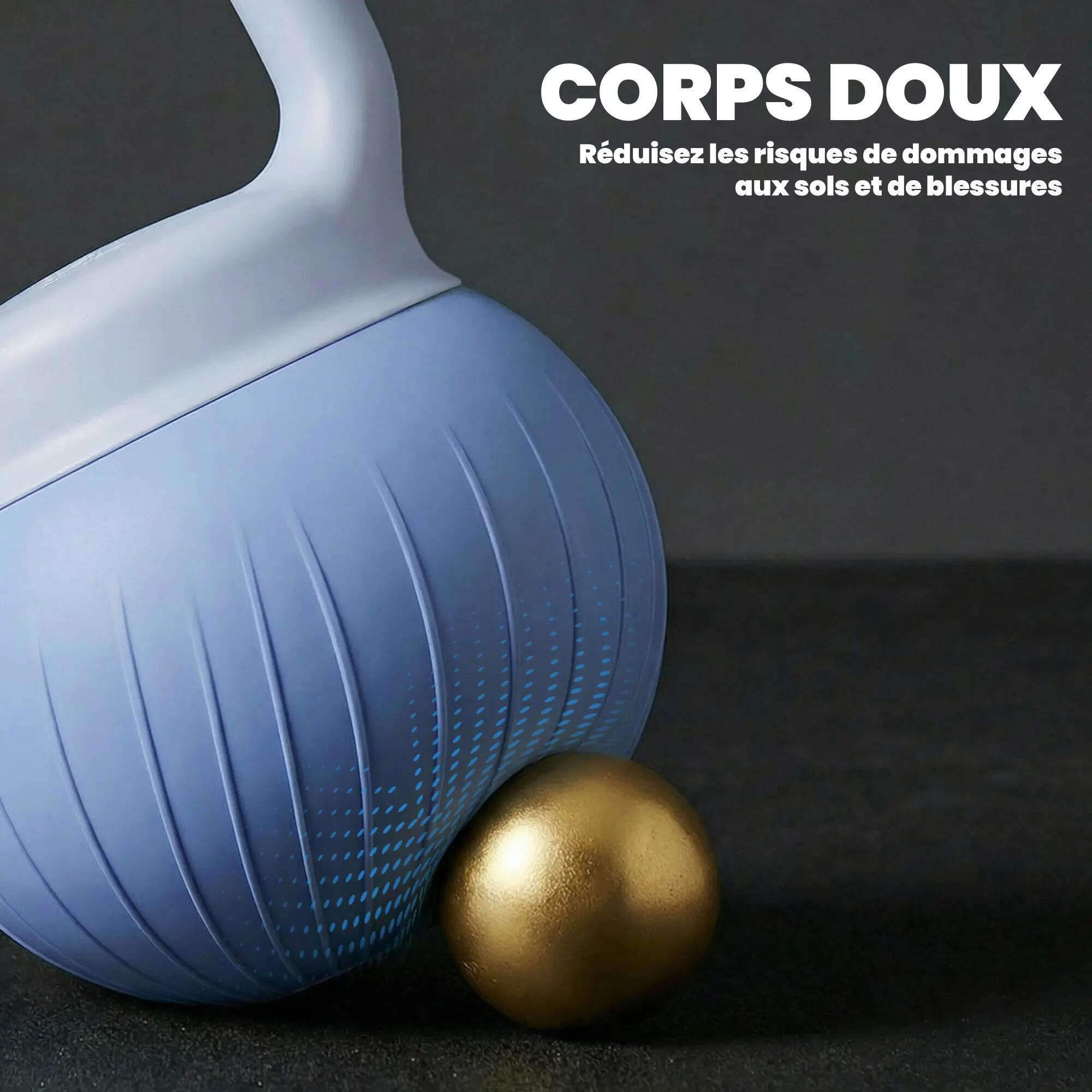 Kettlebell 10 kg, haltère avec poignée Antidérapante ergonomique, haltère à boul 6/9