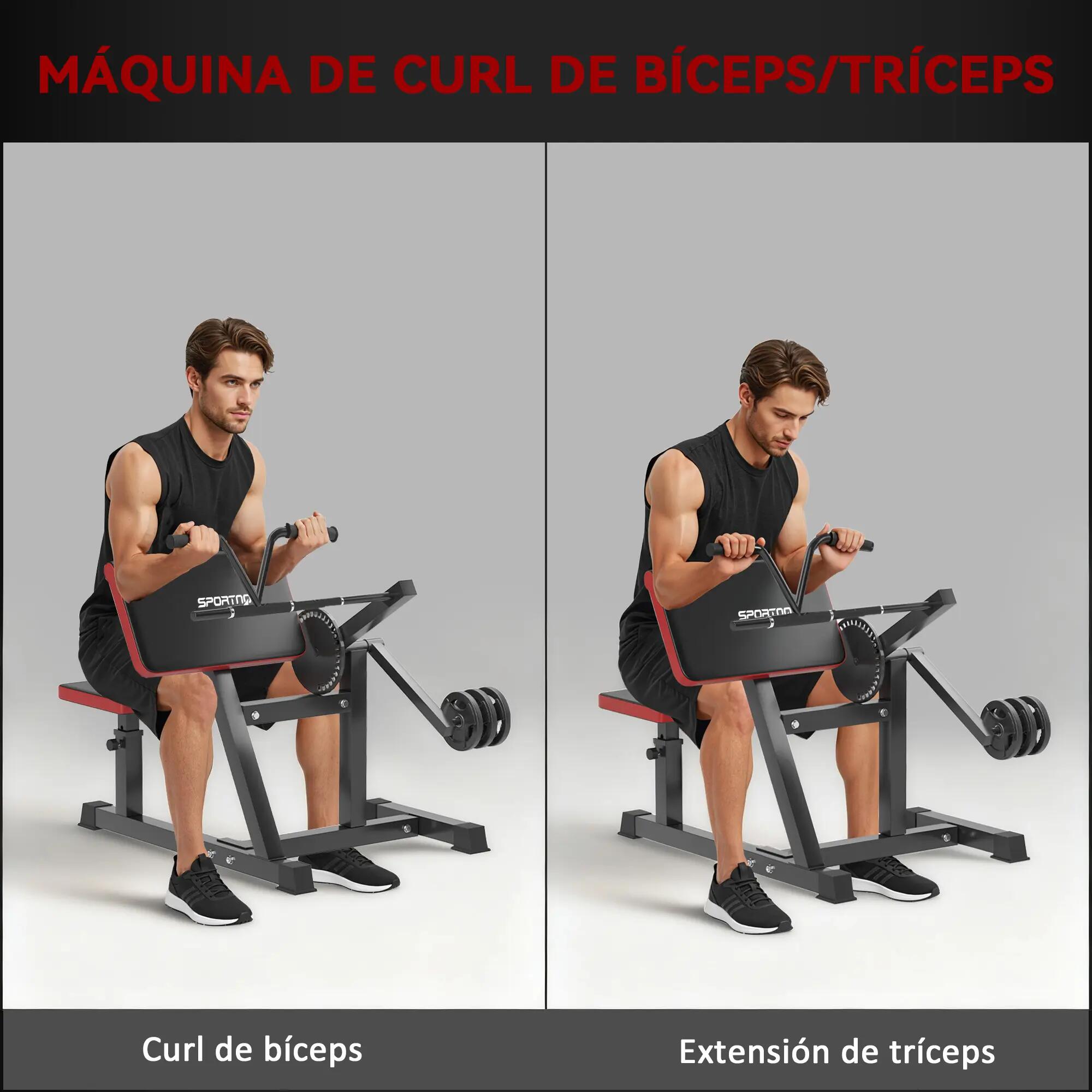 Appareil 2 en 1 pour biceps et triceps, banc de musculation avec siège réglable 6/9