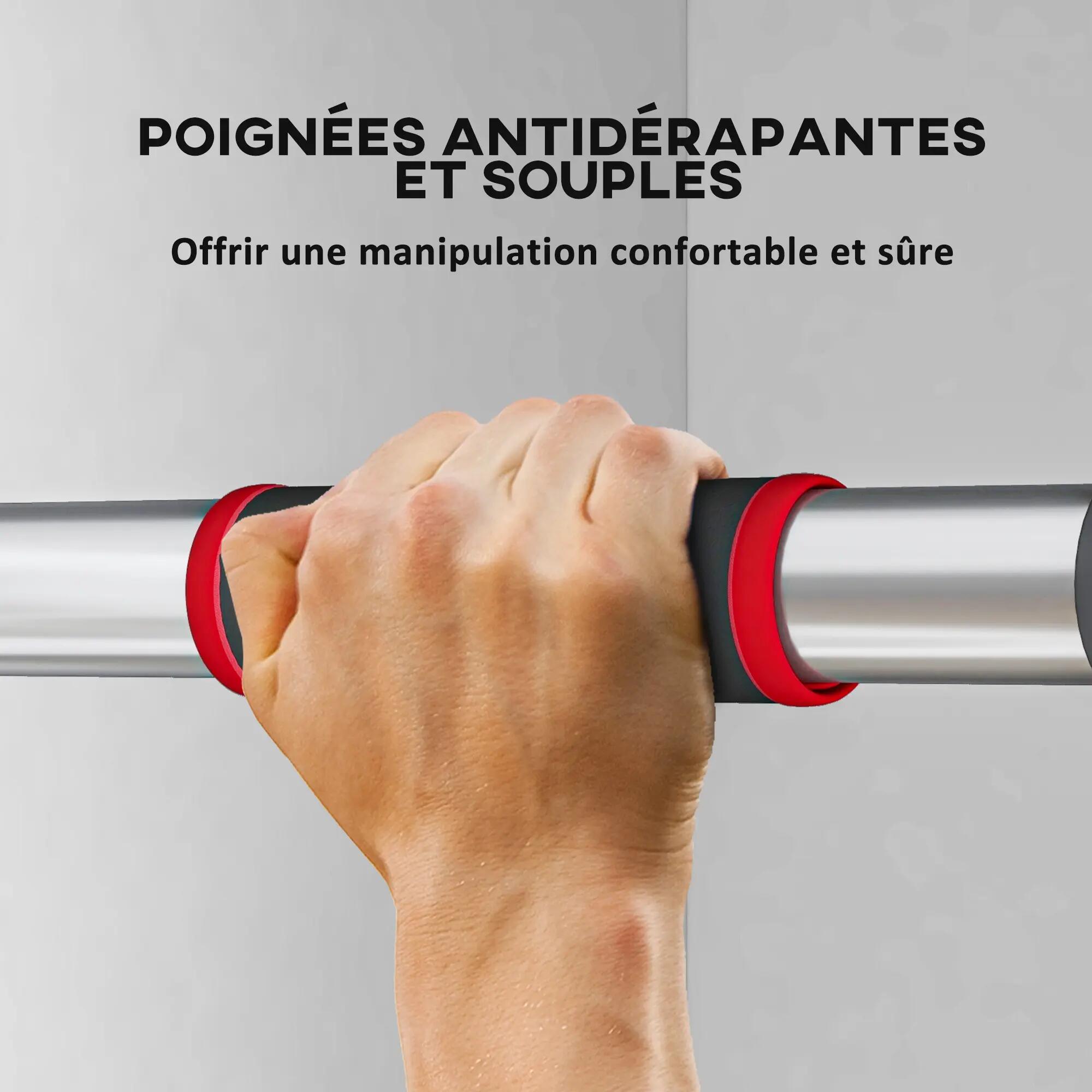 Barre de traction pour porte, barre de musculation pour cadres de porte sans vis 9/9