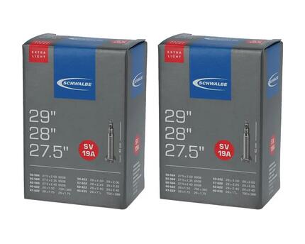 Schwalbe 2x Schlauch SV19A extra leicht (40/62-584/635) - 27,5-29 Zoll