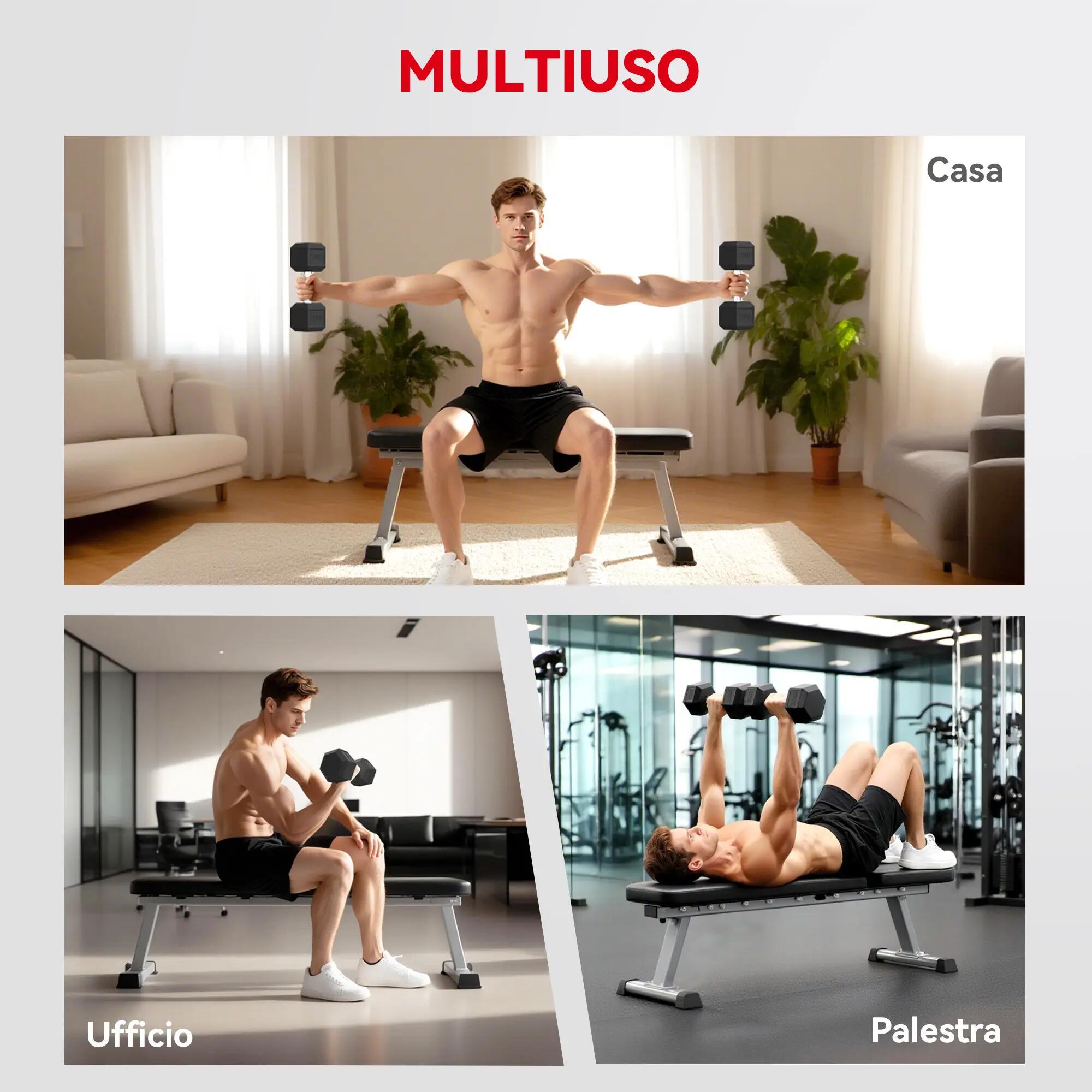 Haltère hexagonale de 20 kg en acier et caoutchouc pour la salle de sport, la ma 8/9