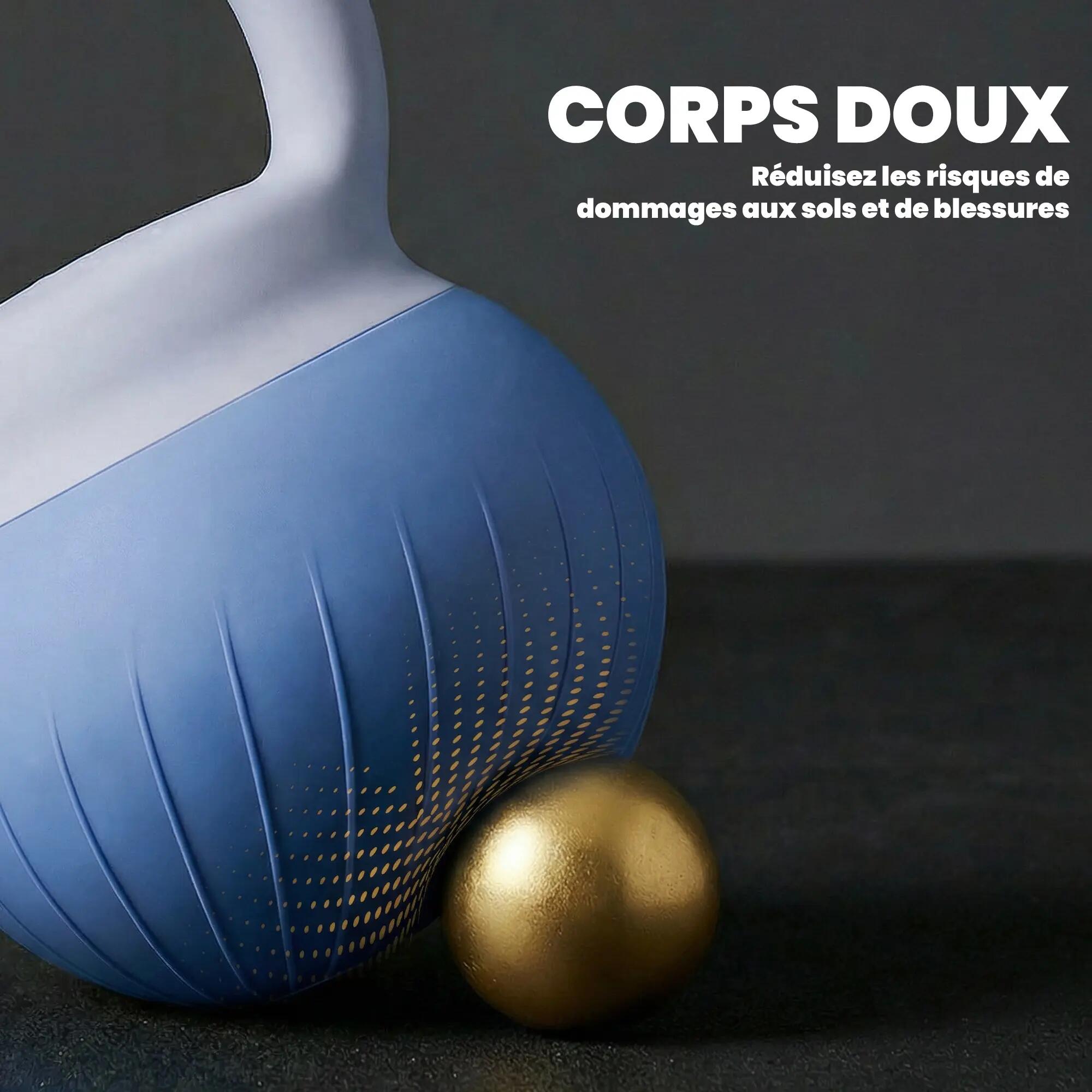 Kettlebell 8 kg, Haltère avec Poignée Ergonomique Antidérapante, Haltère à Boule 6/9