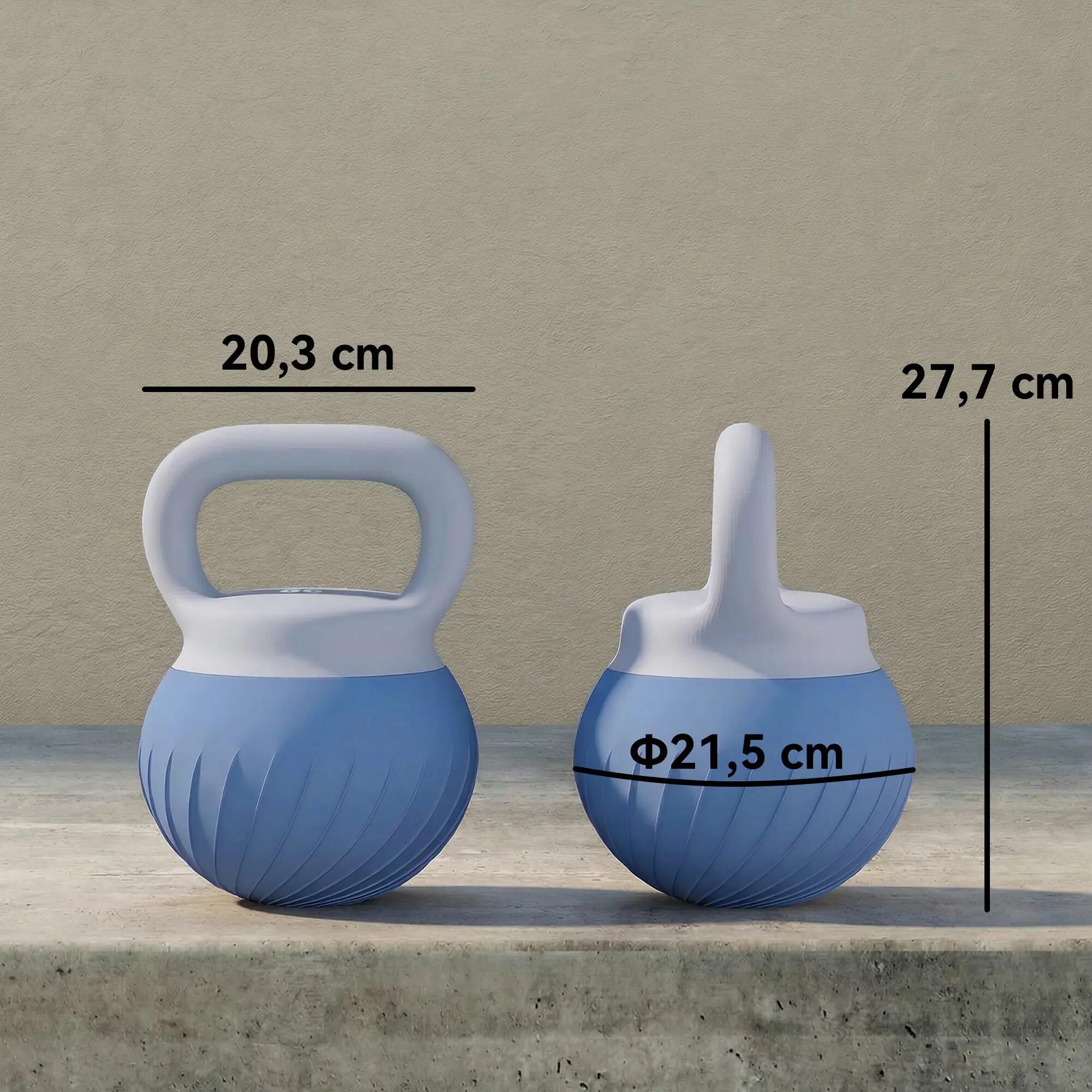 Kettlebell 8 kg, Haltère avec Poignée Ergonomique Antidérapante, Haltère à Boule 5/9