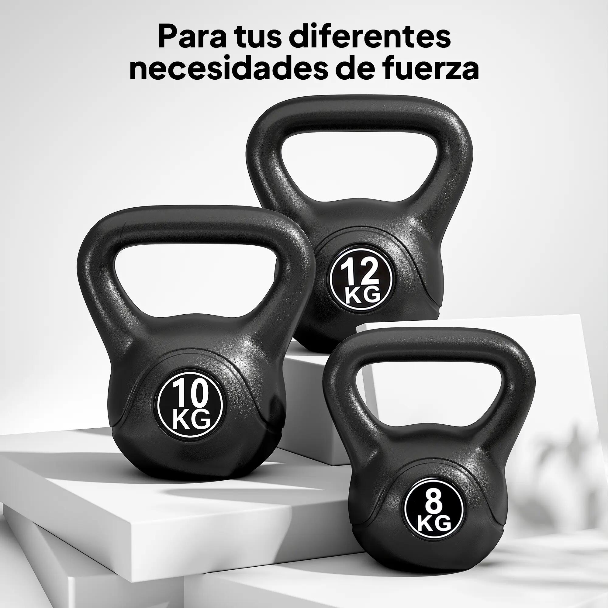 Kettlebell de 10 kg rempli de sable avec large poignée antidérapante pour l'entr 9/9